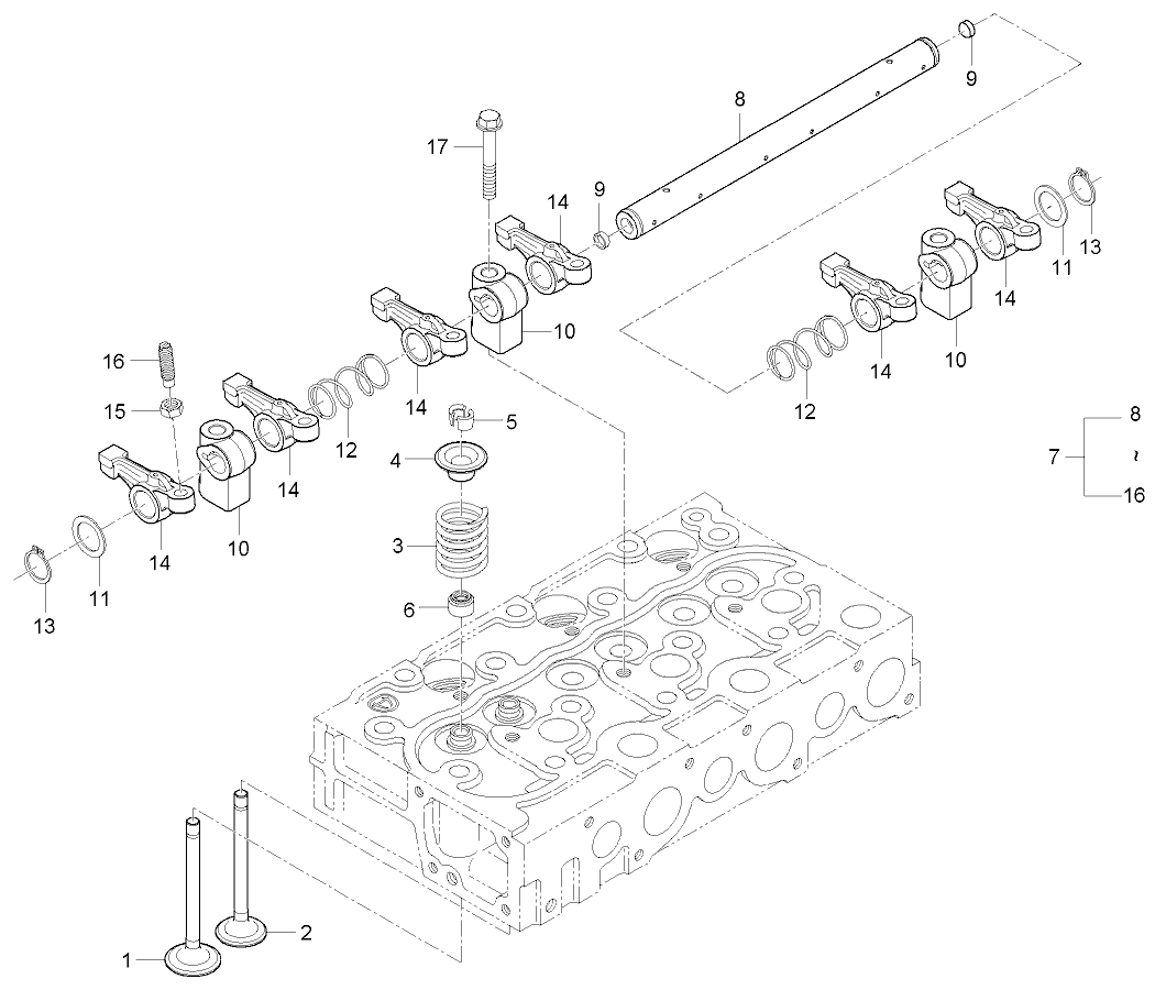 106 - VALVE,ROCKER ARM GROUP