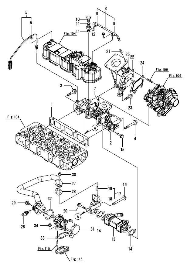 106A - EXHAUST MANIFOLD (T554)