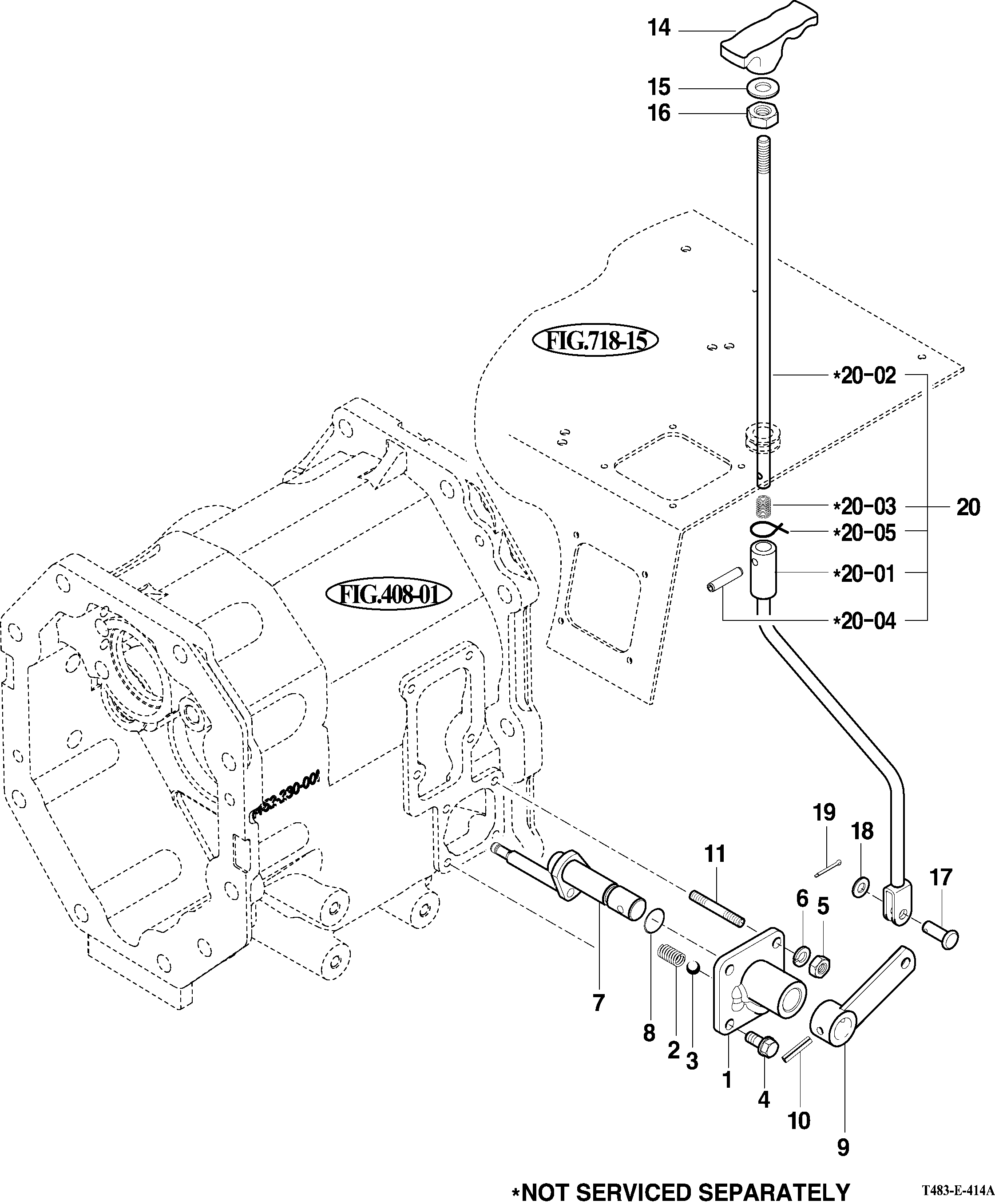 414 - 4WD CHANGE LEVER