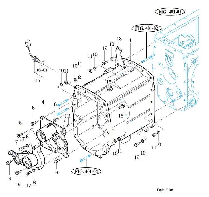 410 - CASE, MID TRANSMISSION