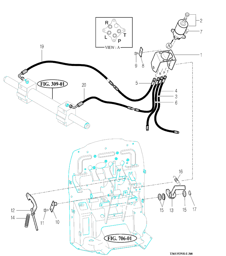 308 - STEERING VALVE & TILT LINKAGE