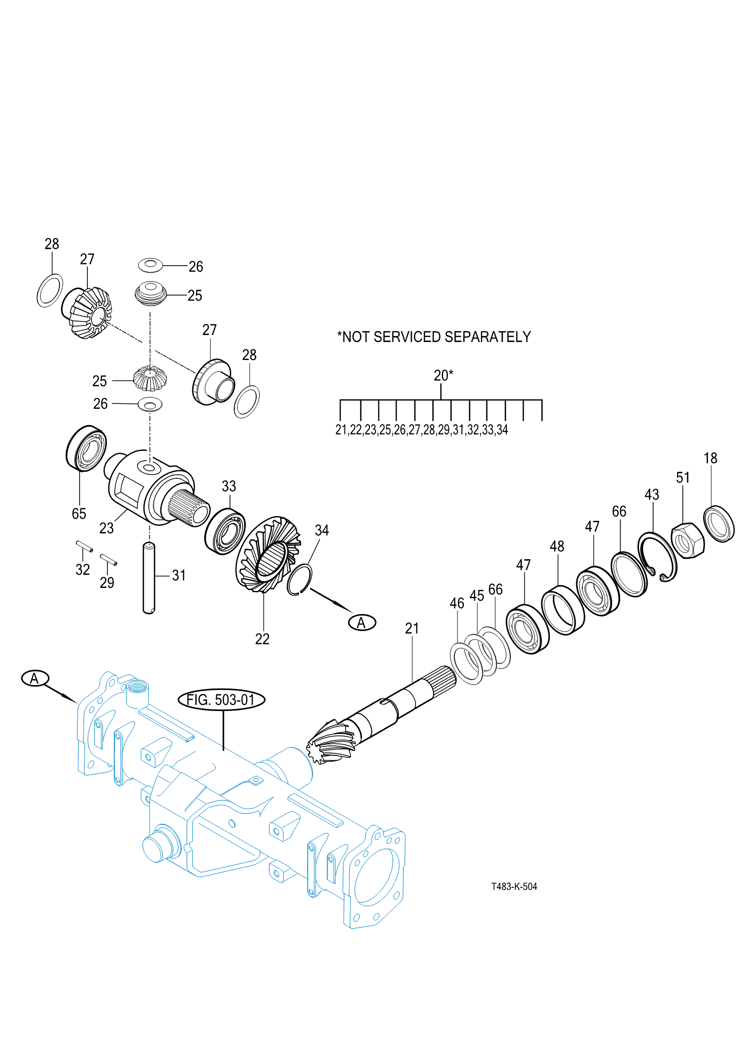 504 - FRONT DIFFERENTIAL GEARS