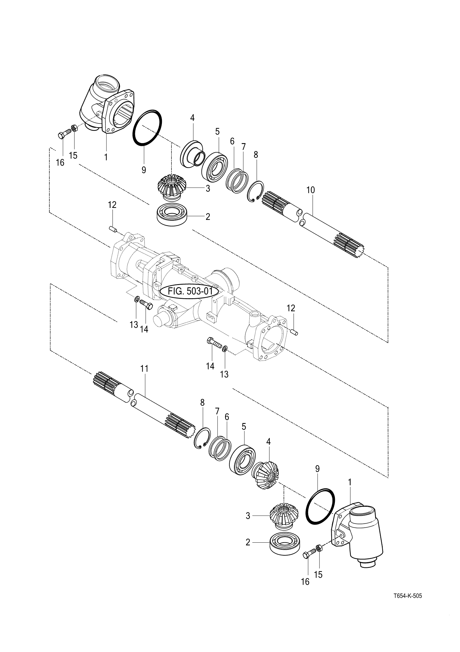 505 - FRONT GEAR CASE (1) 505 - FRONT GEAR CASE (1)