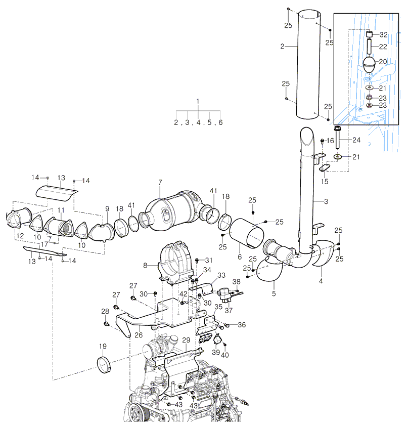 203 - MUFFLER & EXHAUST PIPE