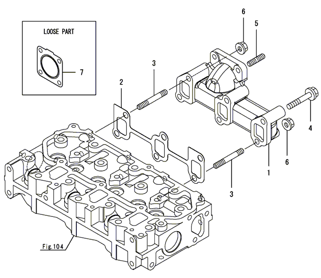 105 - EXHAUST MANIFOLD