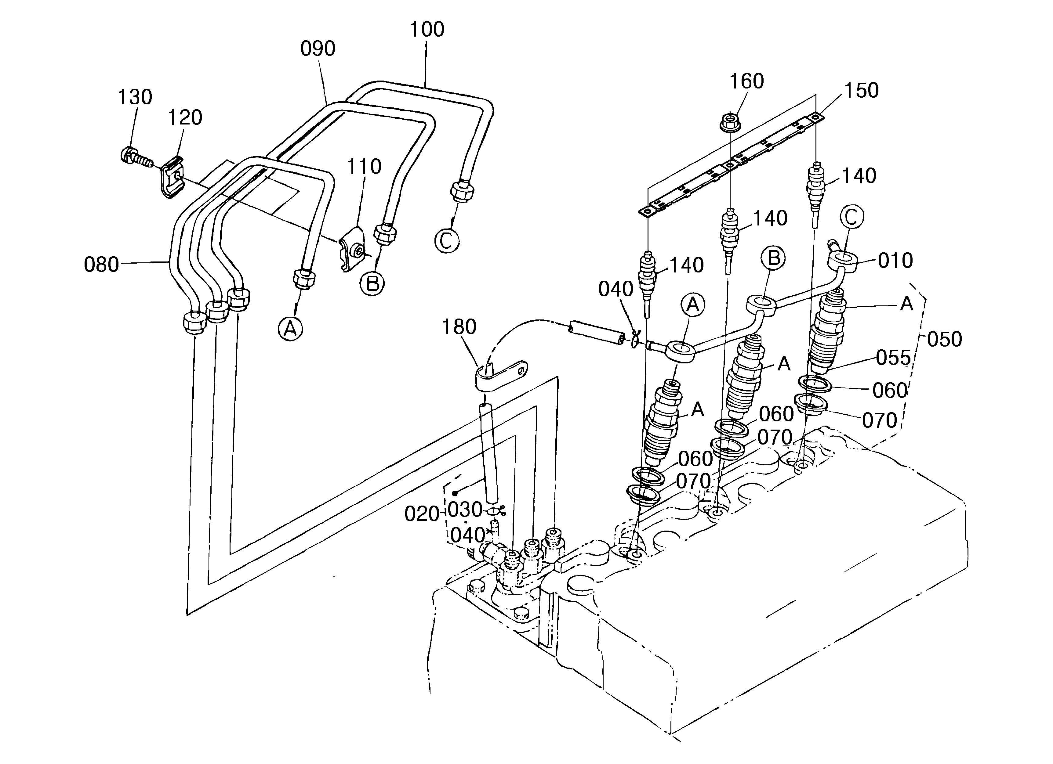 206 - NOZZLE HOLDER & GLOW PLUG