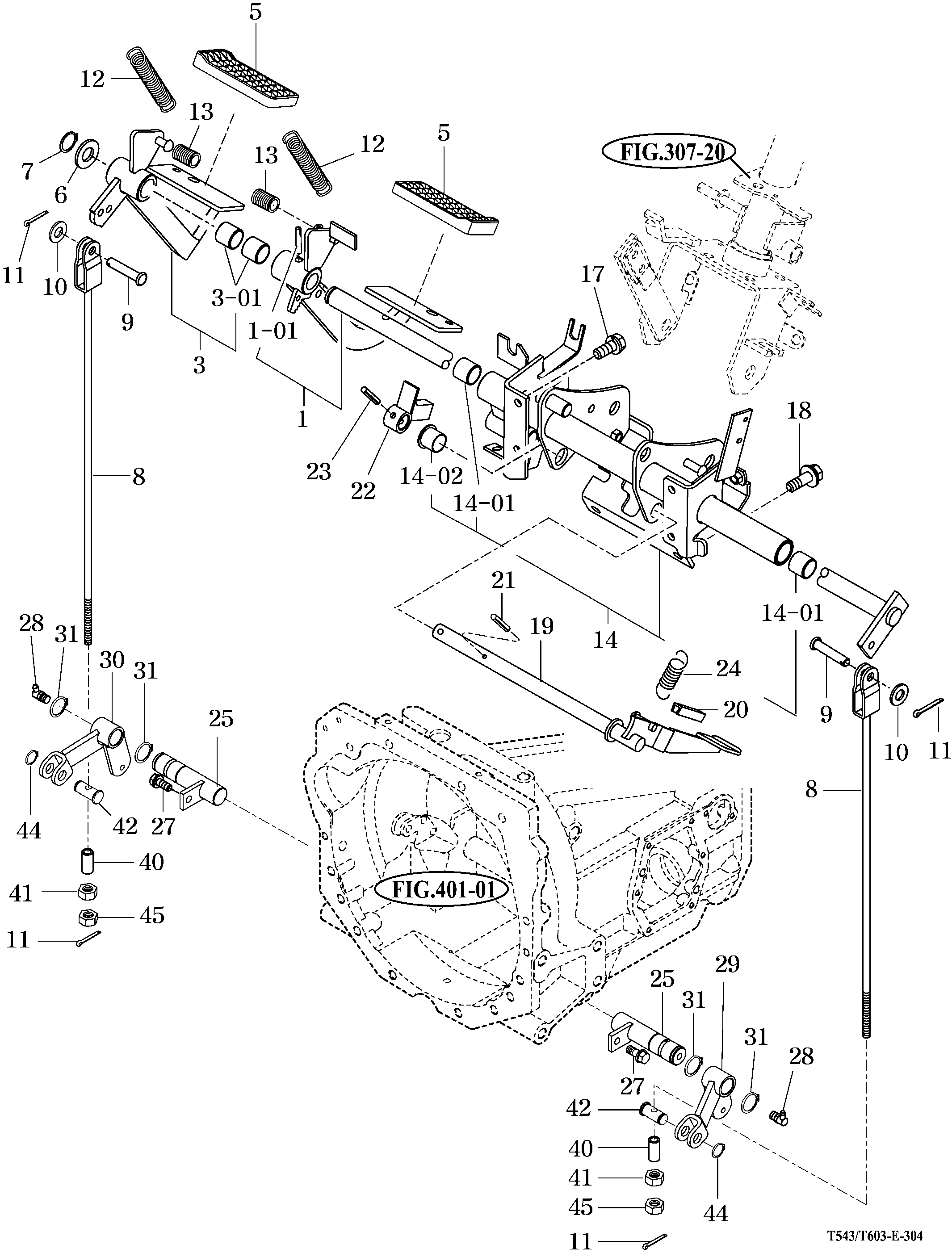 304 - BRAKE PEDAL & LINKAGE