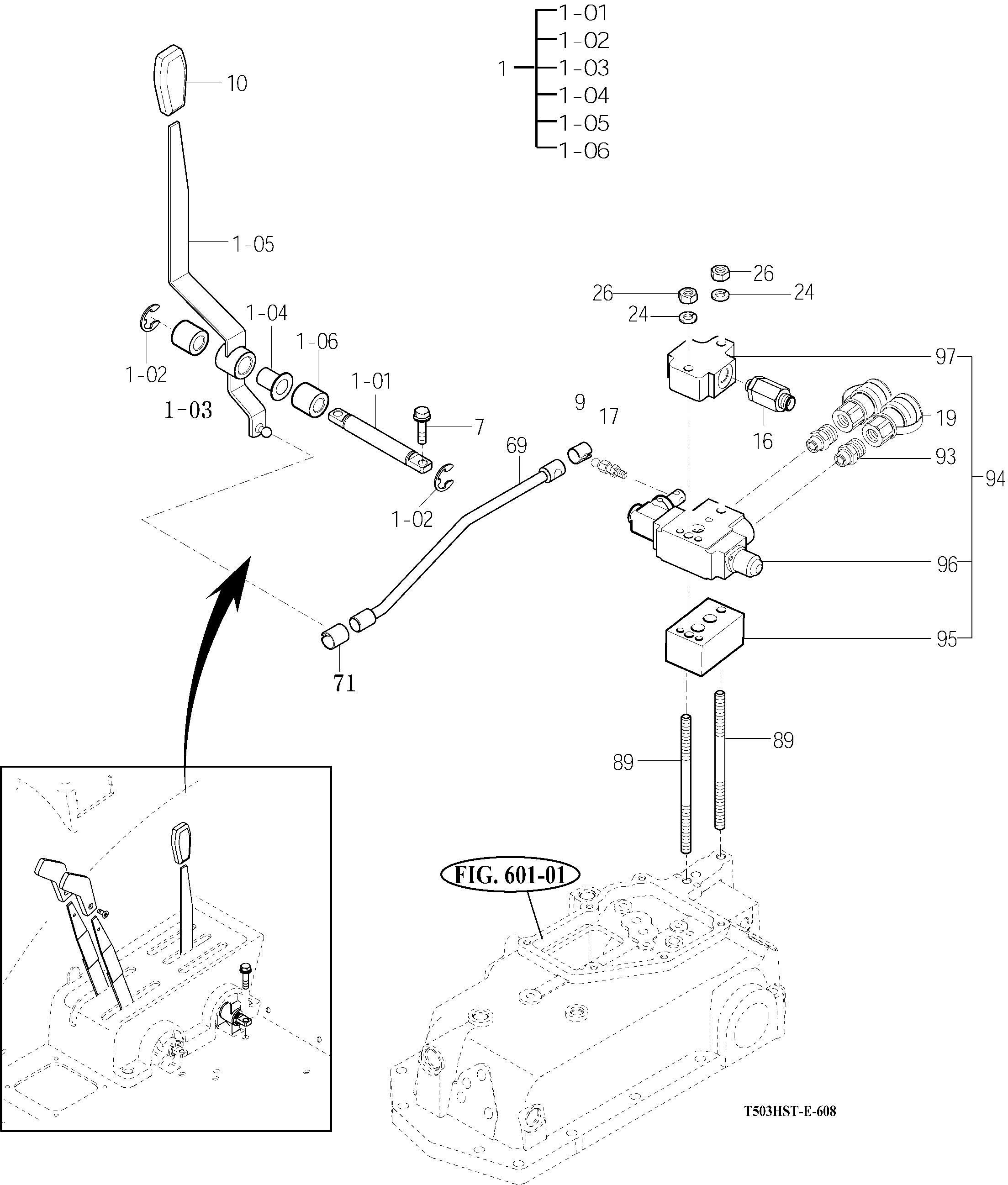 608A - EXTERIOR HYD. VALVE