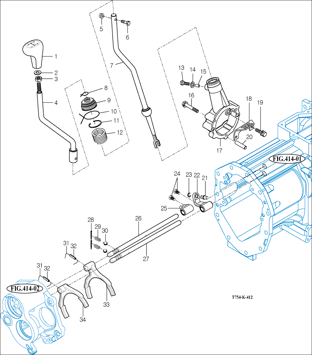 412 - MAIN CHANGE LEVER