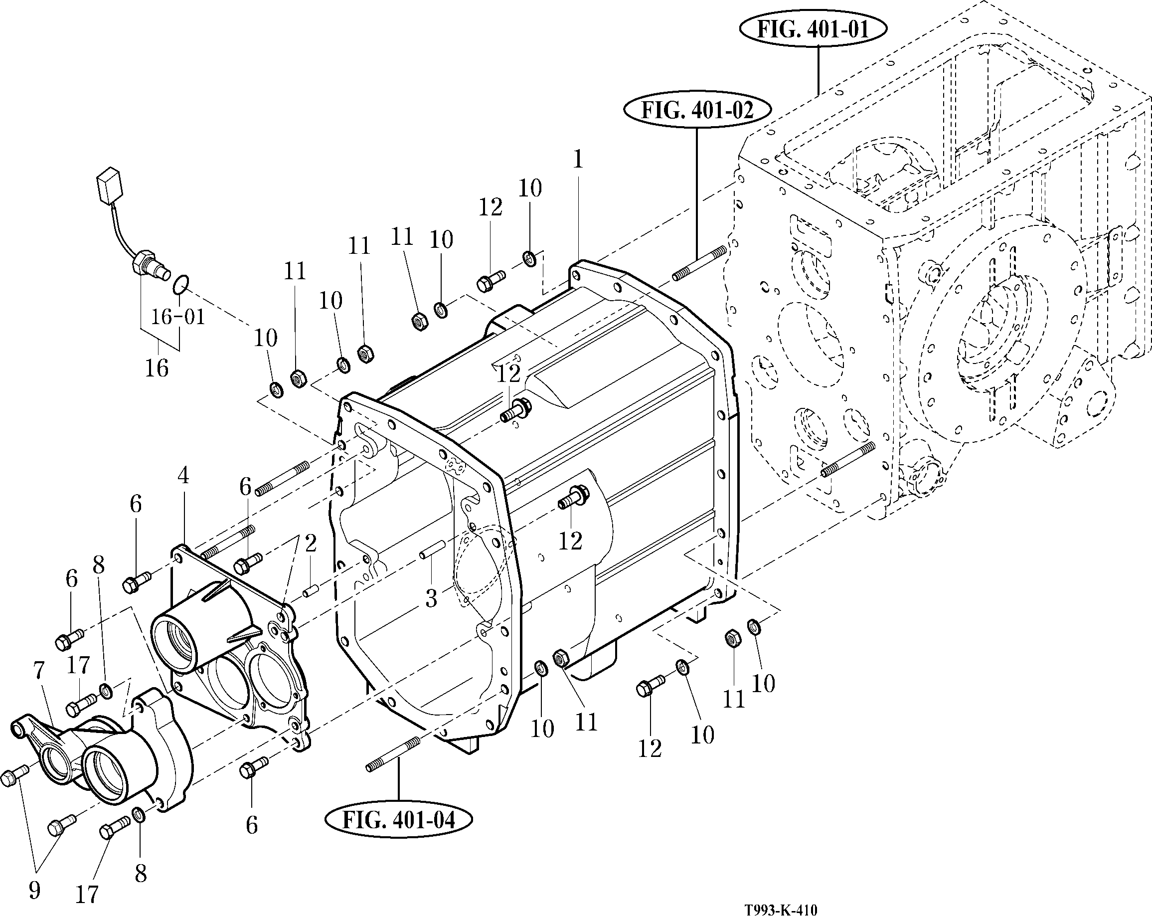 410 - CASE, MID TRANSMISSION