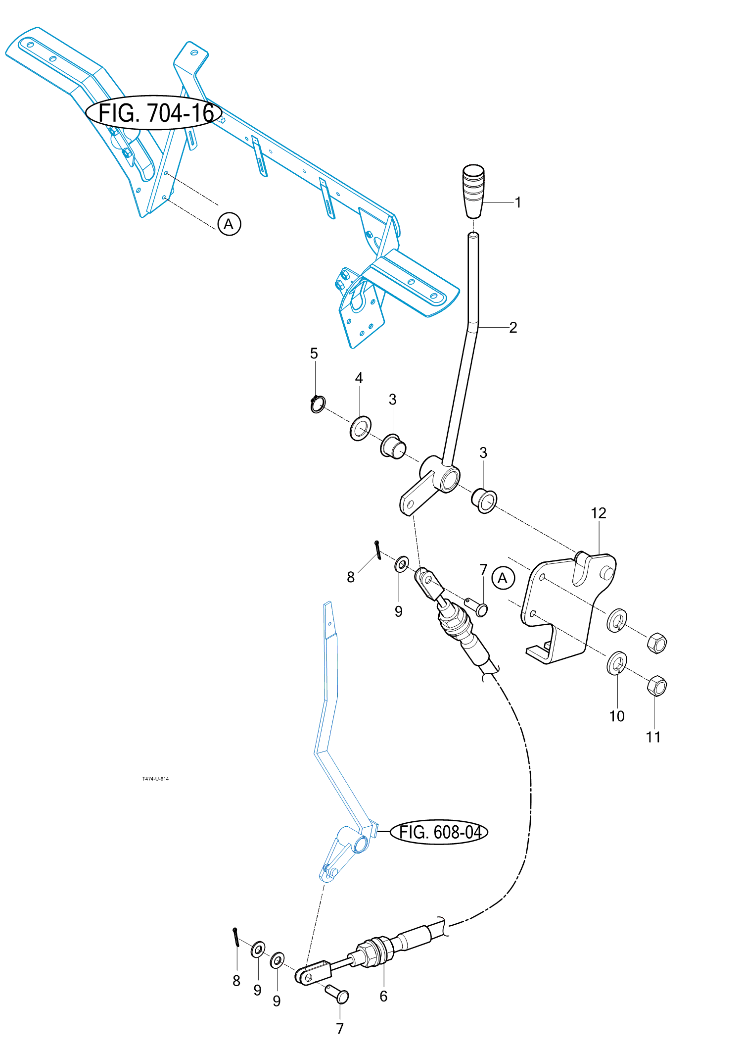 614 - EXTERIOR POSITION LEVER