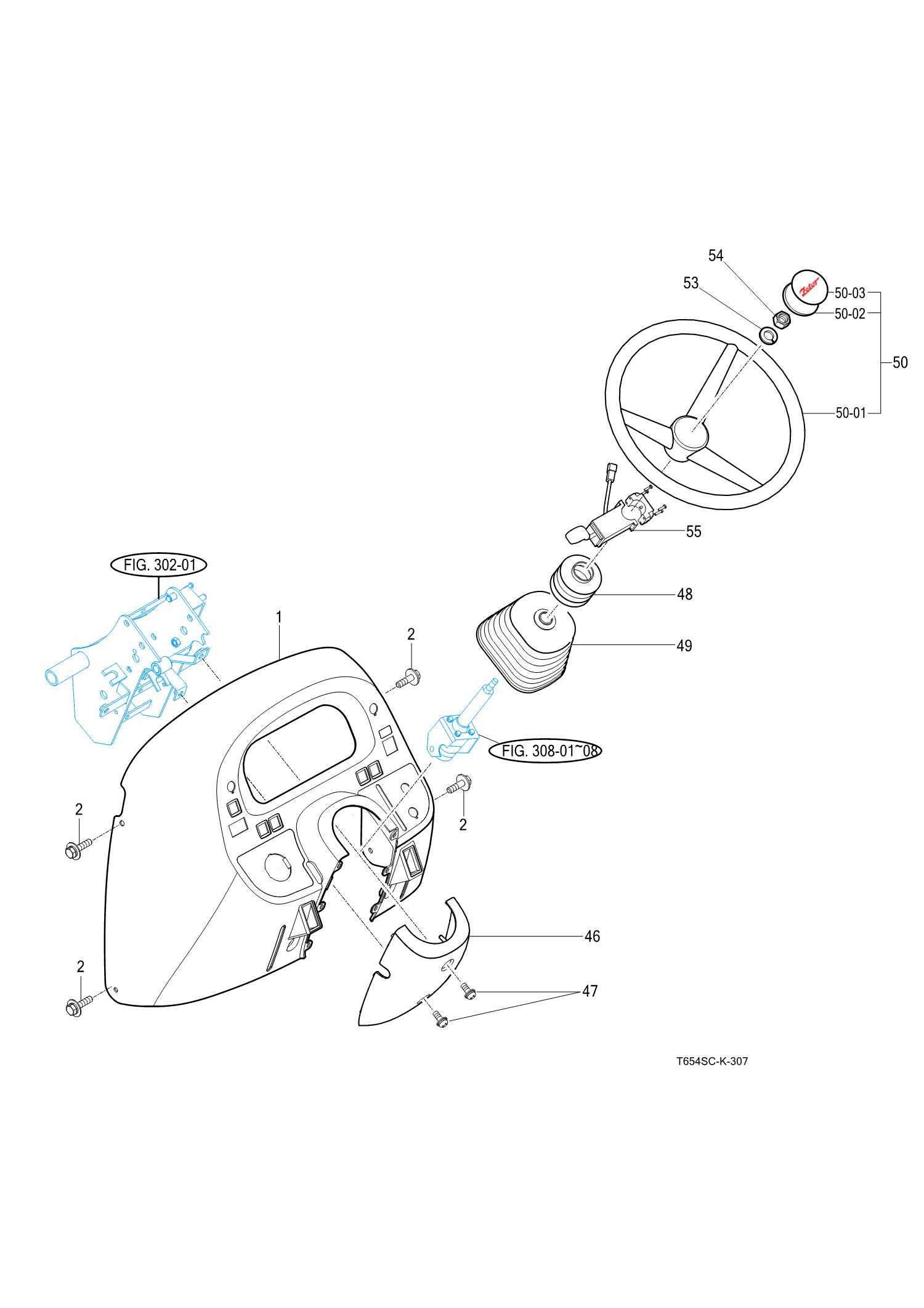 307 - POWER STEERING WHEEL