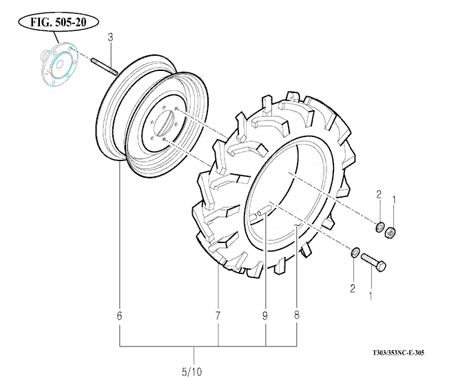 305A - FRONT WHEEL MOUNTING