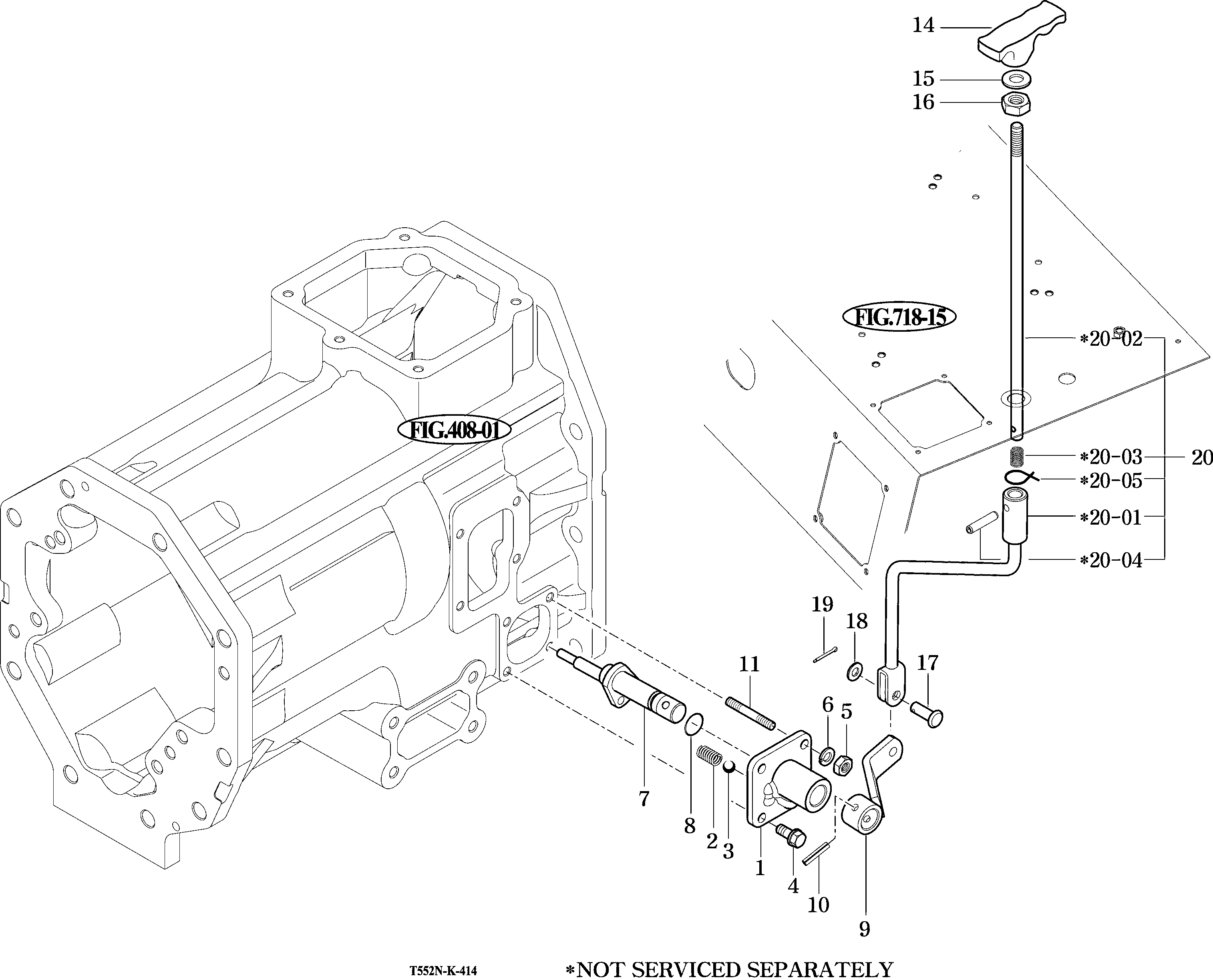 414 - 4WD CHANGE LEVER