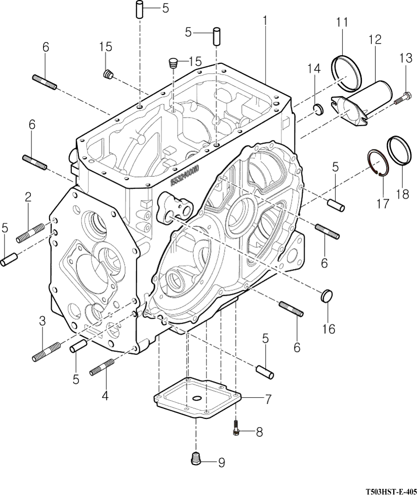405 - TRANSMISSION REAR CASE