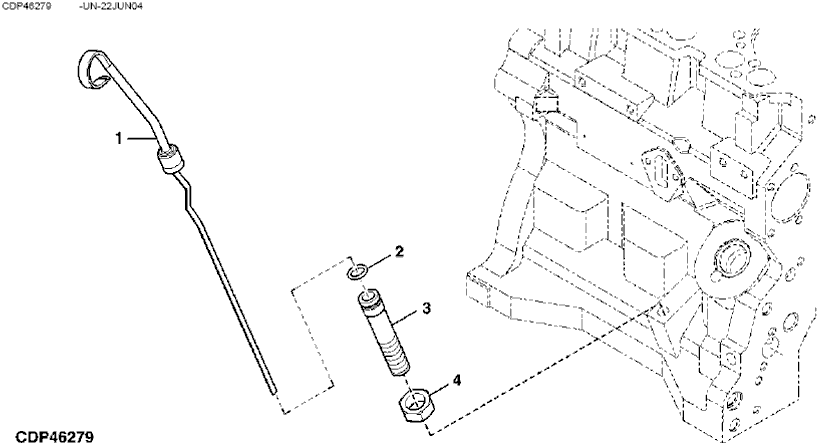 111 - OIL DIPSTICK AND GUIDE