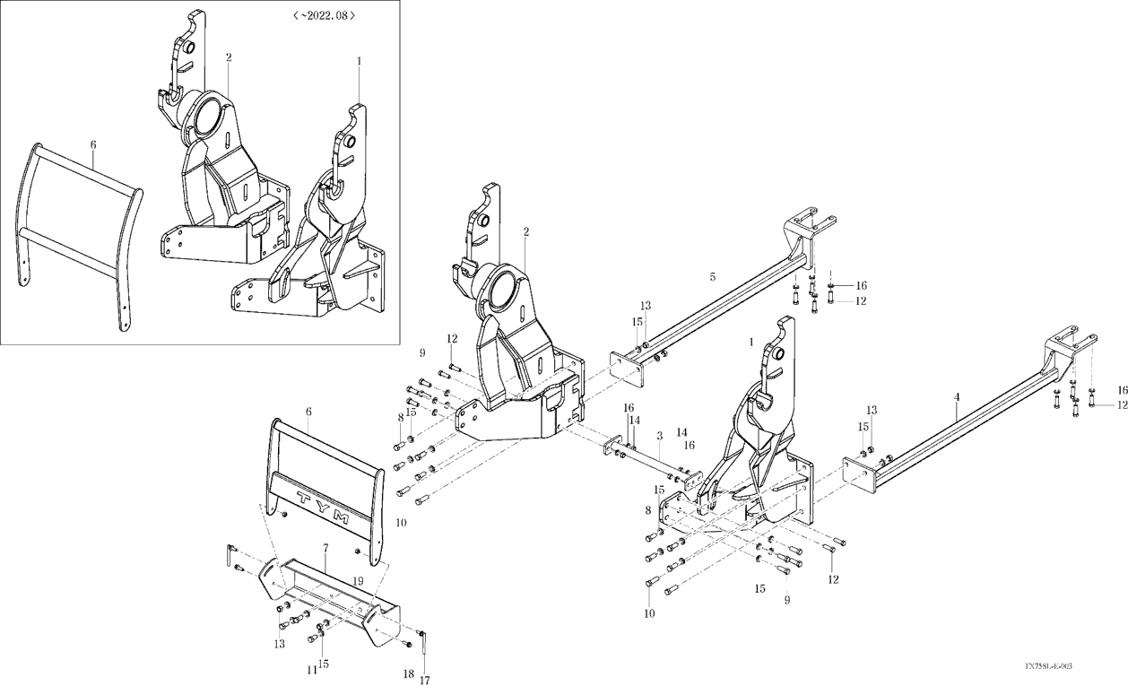 003 - MOUNTING FRAME ASSEMBLY (2023.06.01~) (2022-09-01 ~)