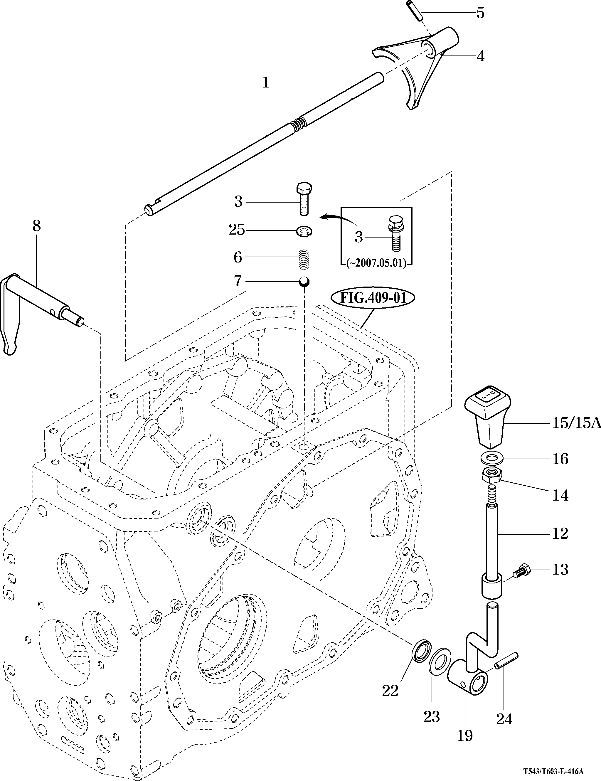 416 - P.T.O CHANGE SHIFTER