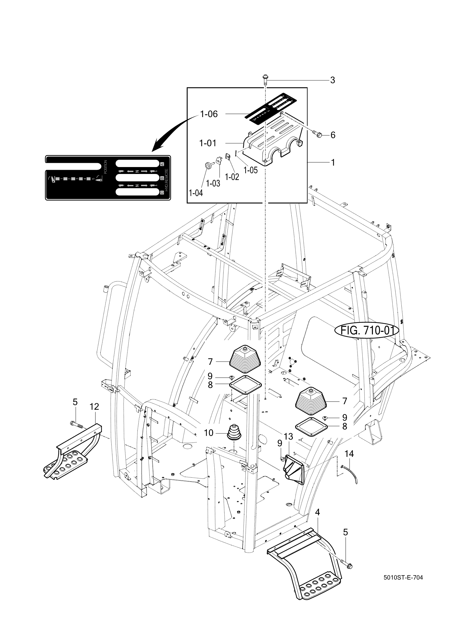 704 - LEVER COVER & STEP 704 - LEVER COVER & STEP
