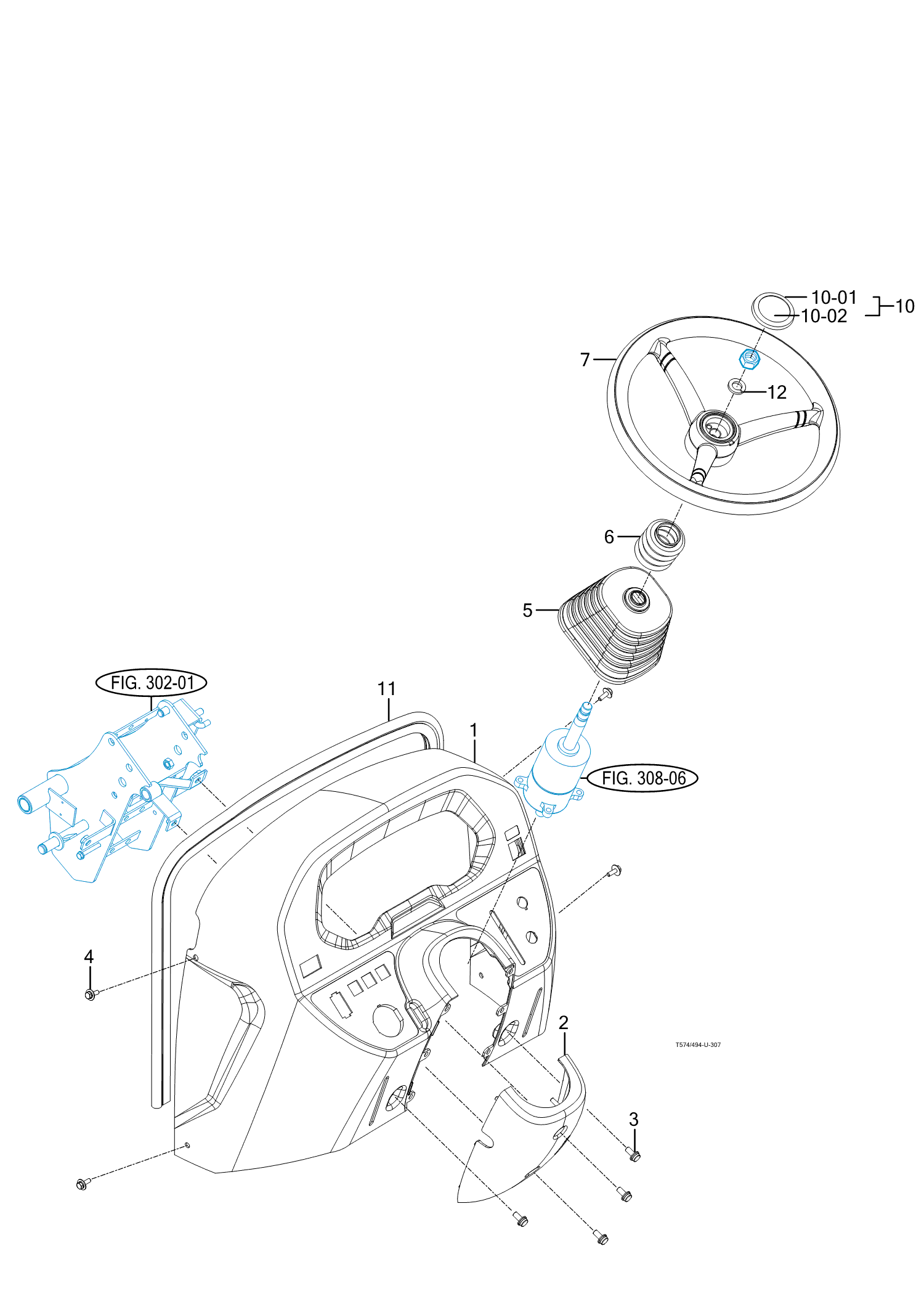 307 - POWER STEERING WHEEL