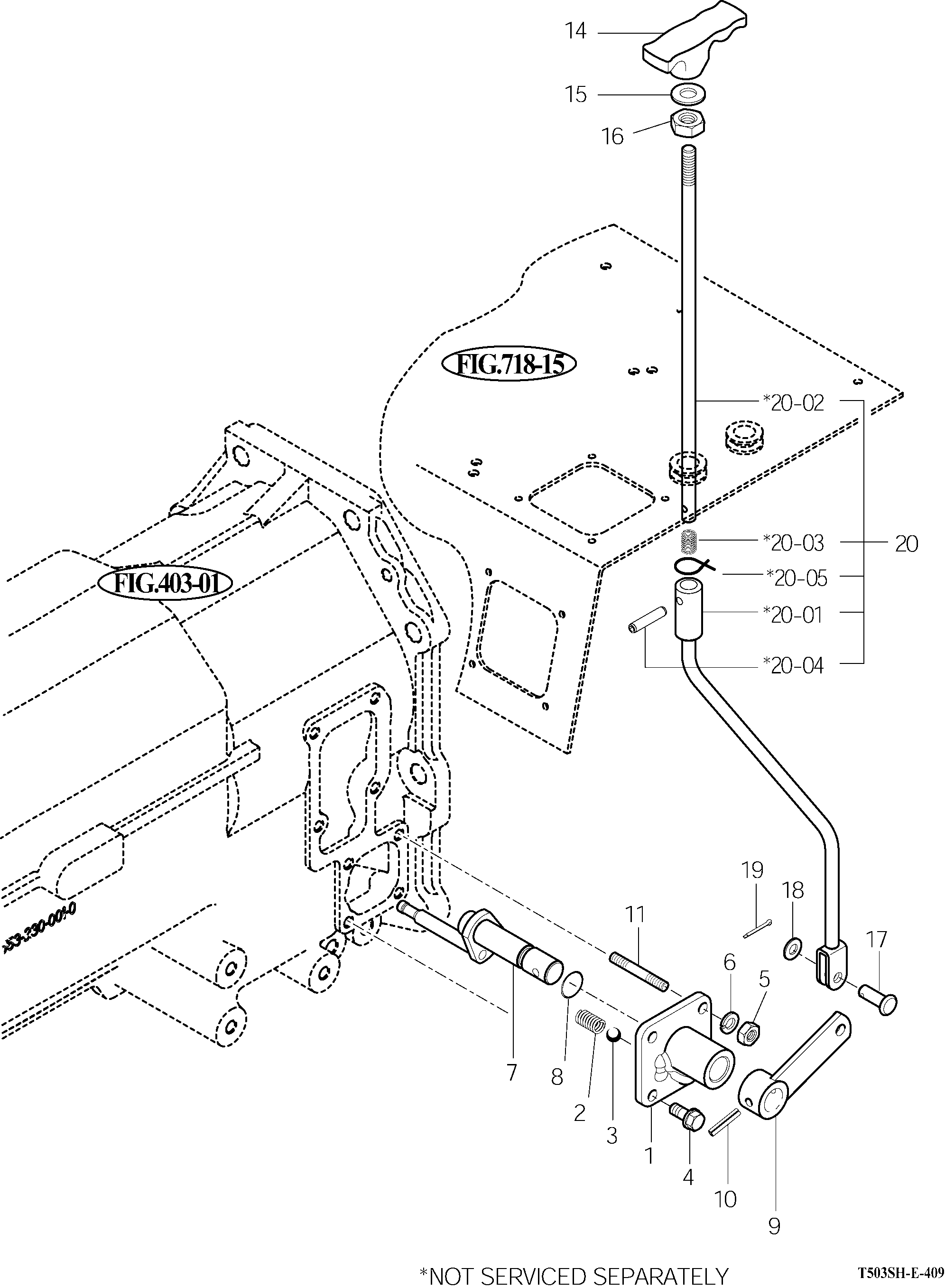 409 - 4WD CHANGE LEVER 409 - 4WD CHANGE LEVER