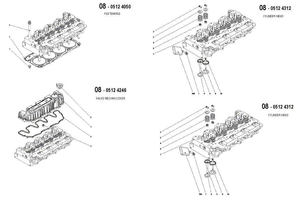 08 - 0512 4312, 0512 4050, 0512 4246