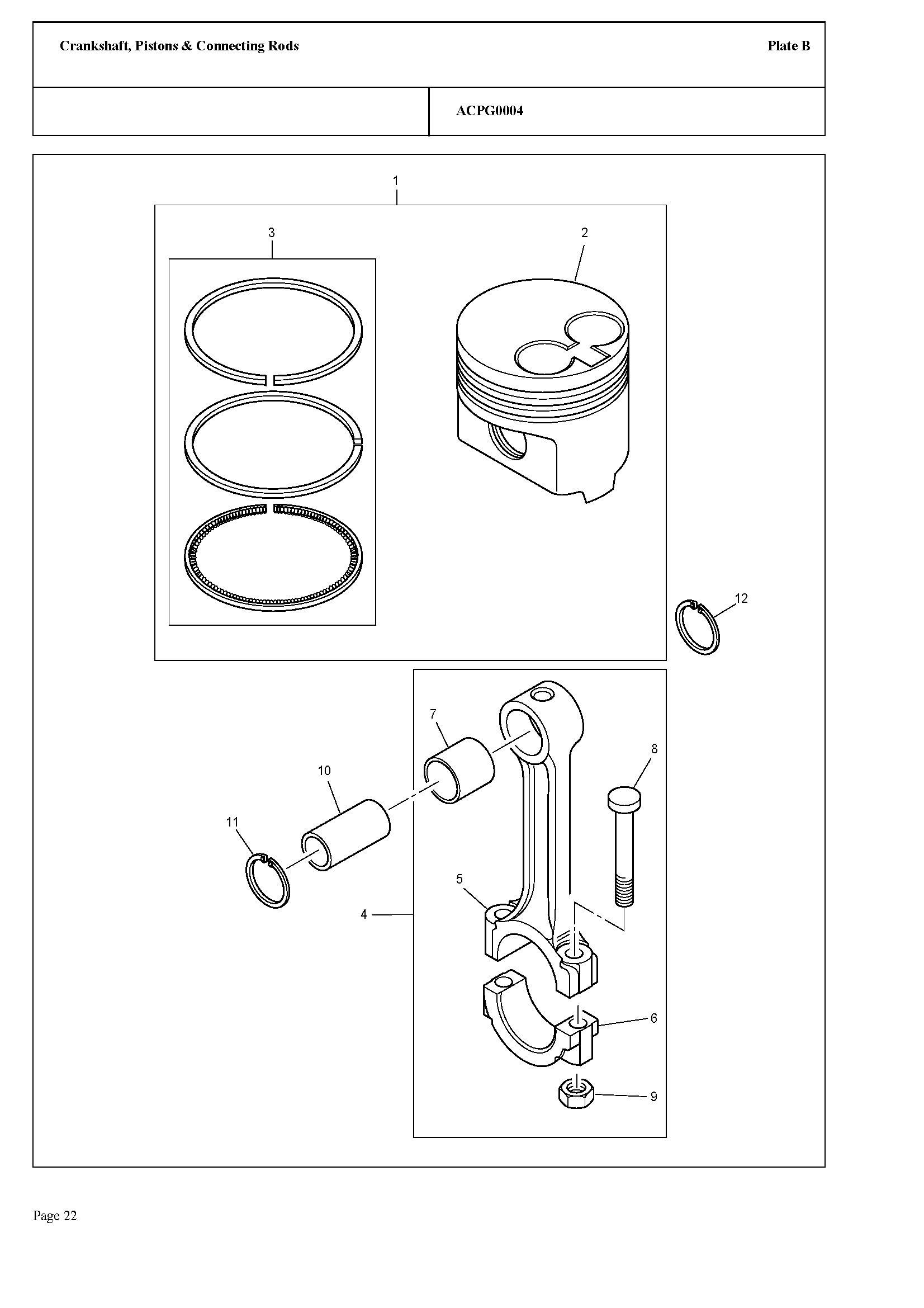 102-1 - CRANKSHAFT, PISTONS & CONNECTING RODS