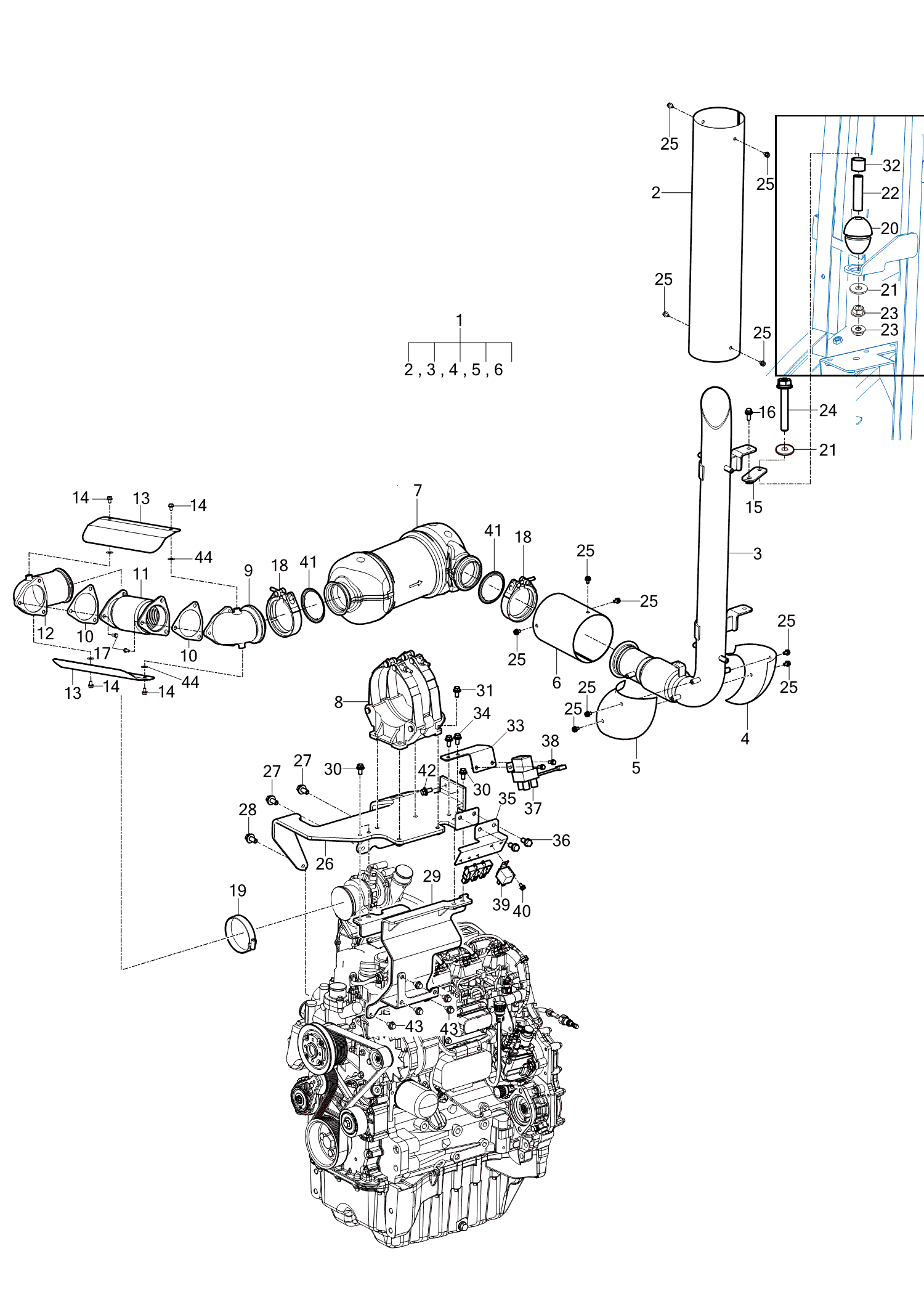 203 - MUFFLER & EXHAUST PIPE (2020-05-01 ~)