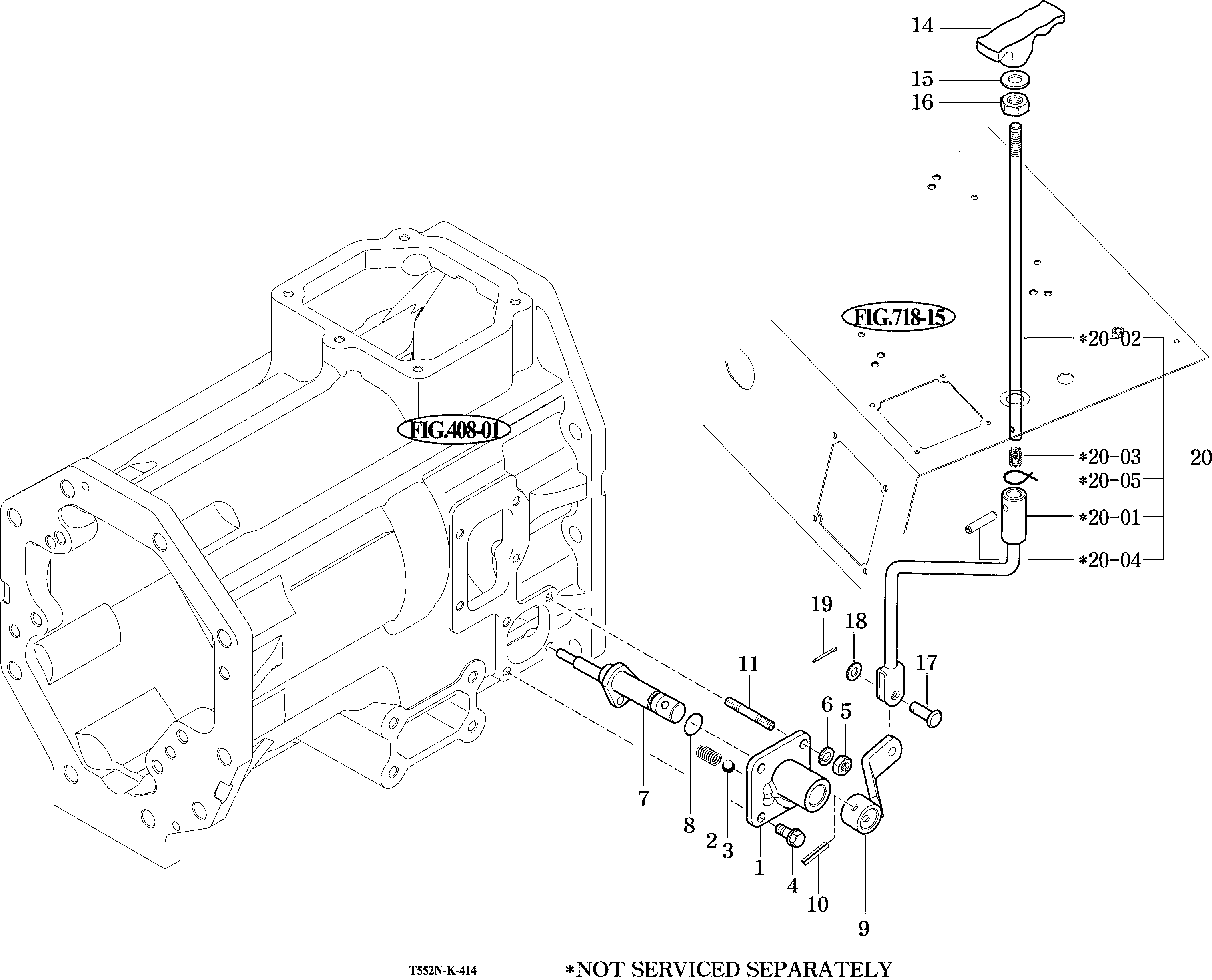 414 - 4WD CHANGE LEVER