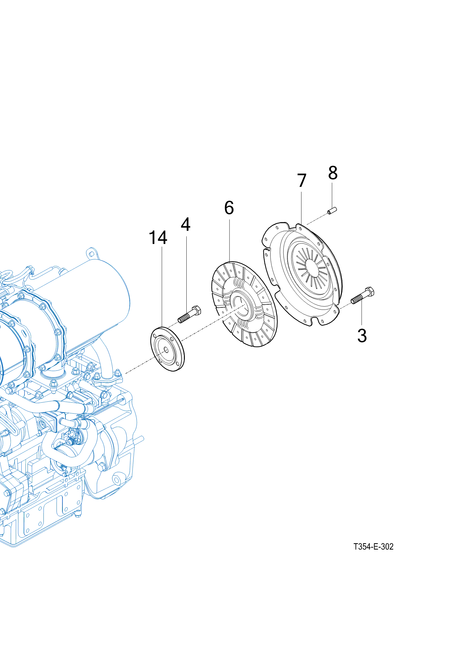 302 - FLYWHEEL & CLUTCH