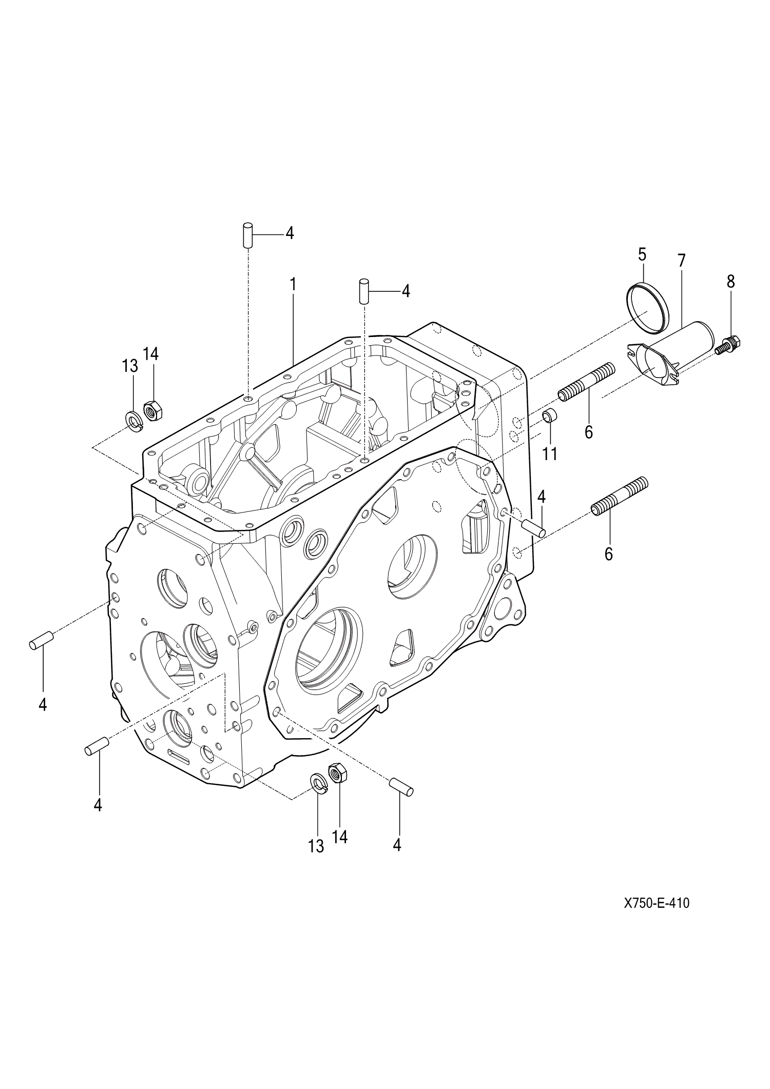 410 - TRANSMISSION REAR CASE