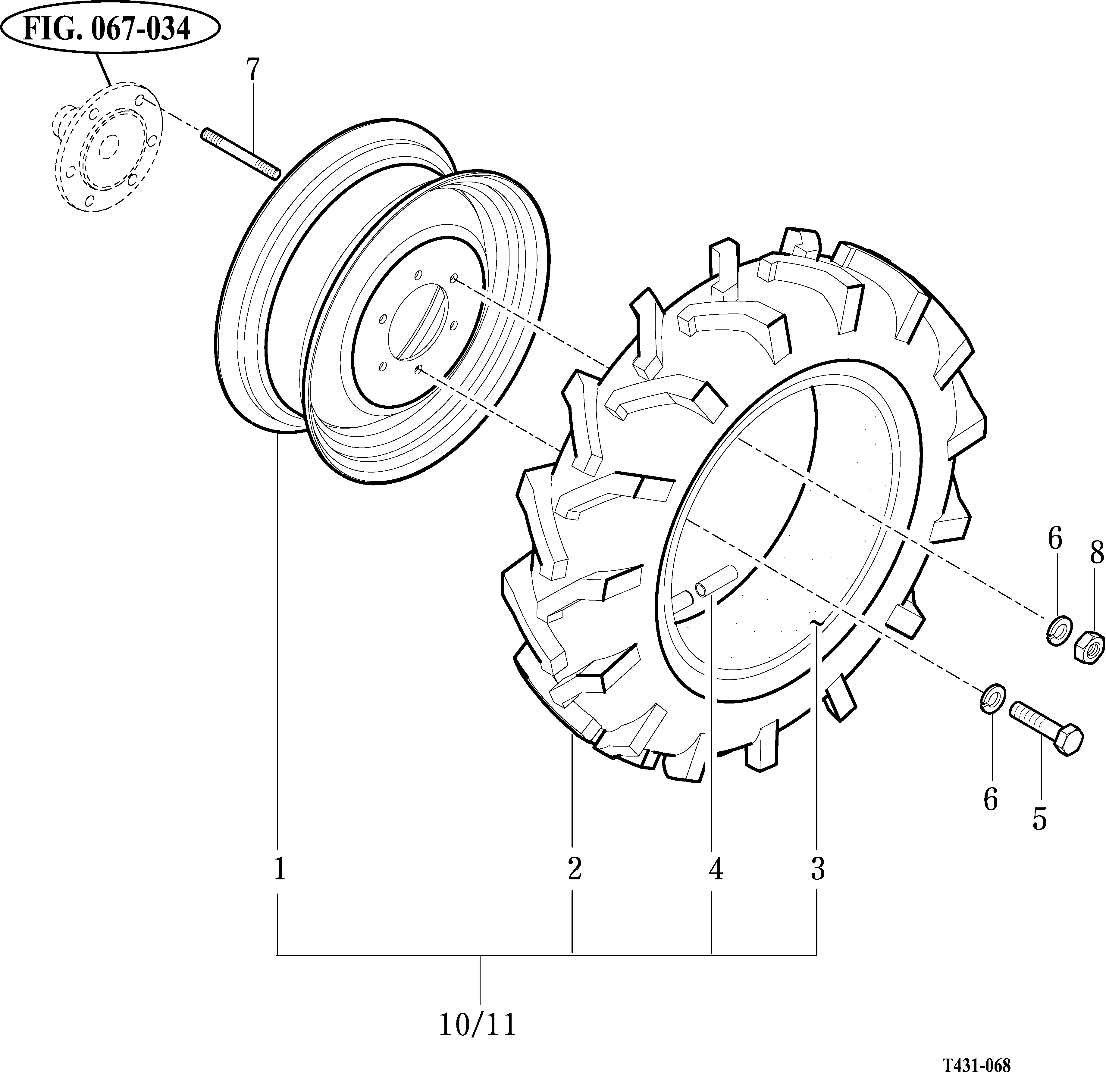 068A - FRONT WHEEL MOUNTING