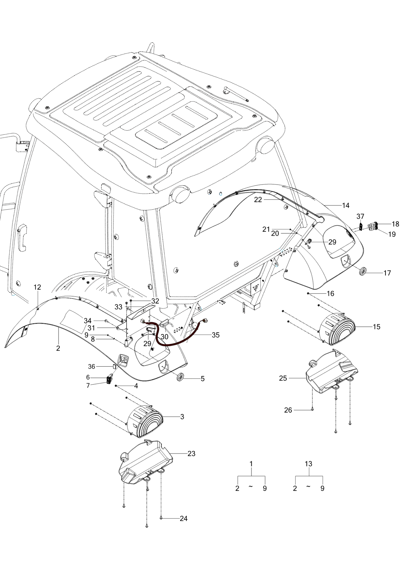 713 - SUB FENDER & COVER (2023-04-03 ~) 713 - SUB FENDER & COVER (2023-04-03 ~)