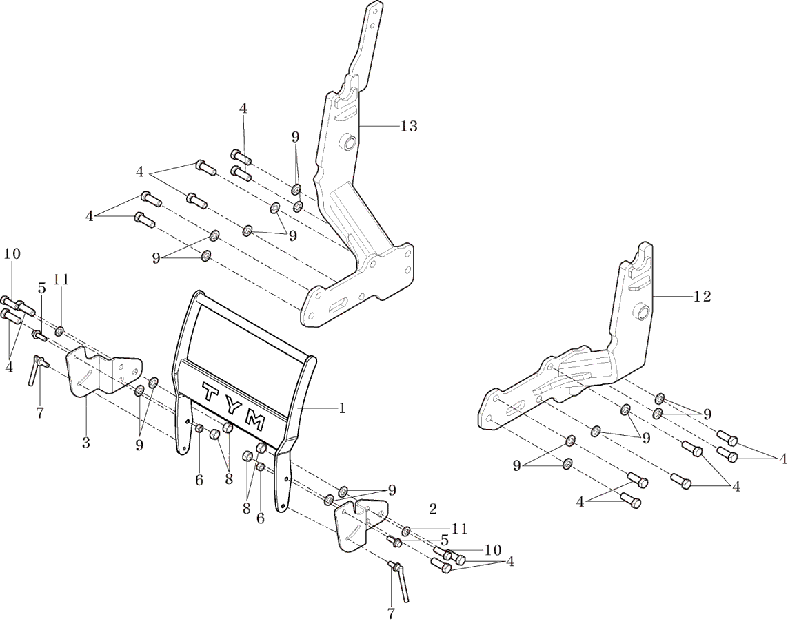 003 - MOUNTING FRAME ASS'Y (25SET00138)