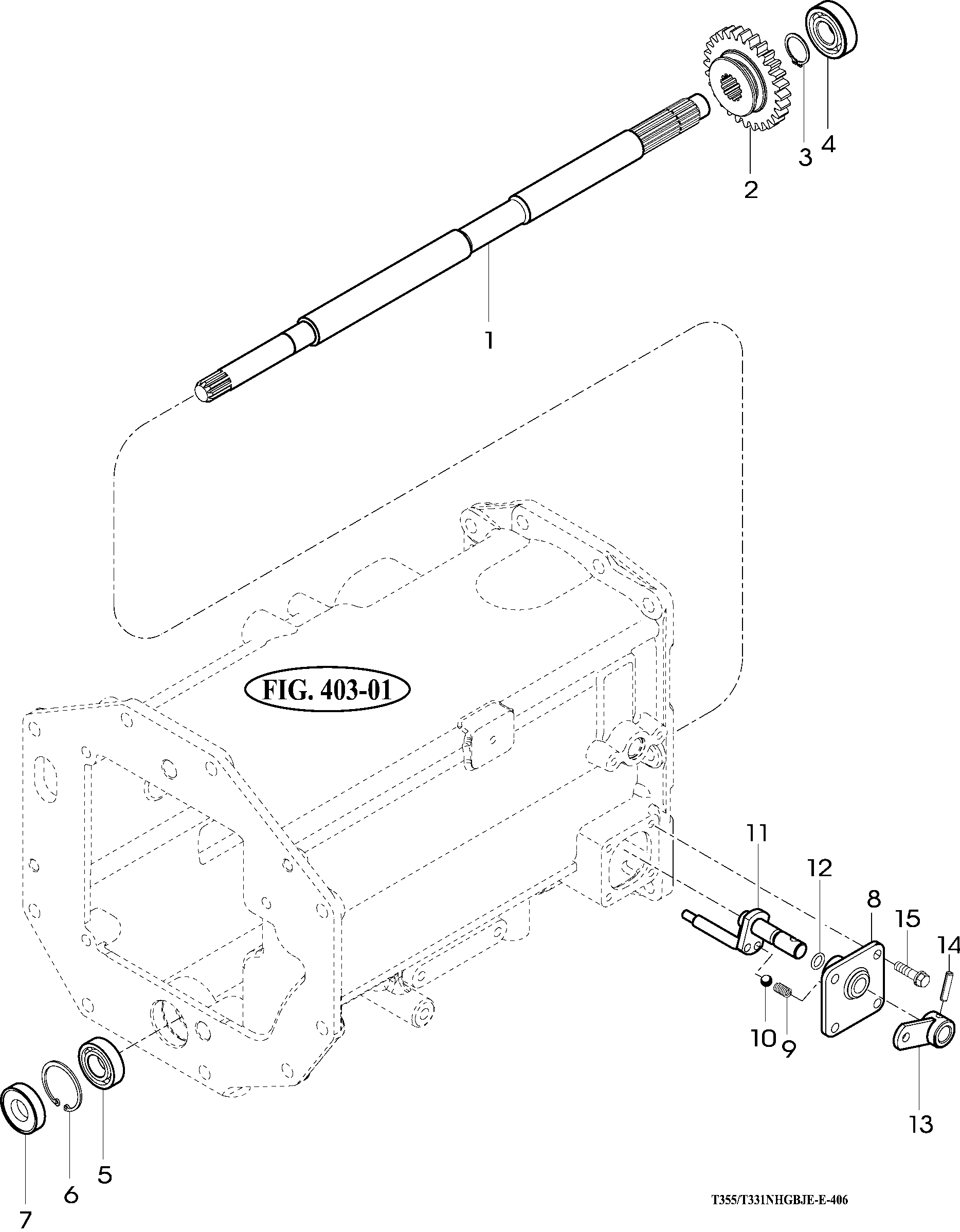 406 - 4WD GEAR & SHIFT LINKAGE