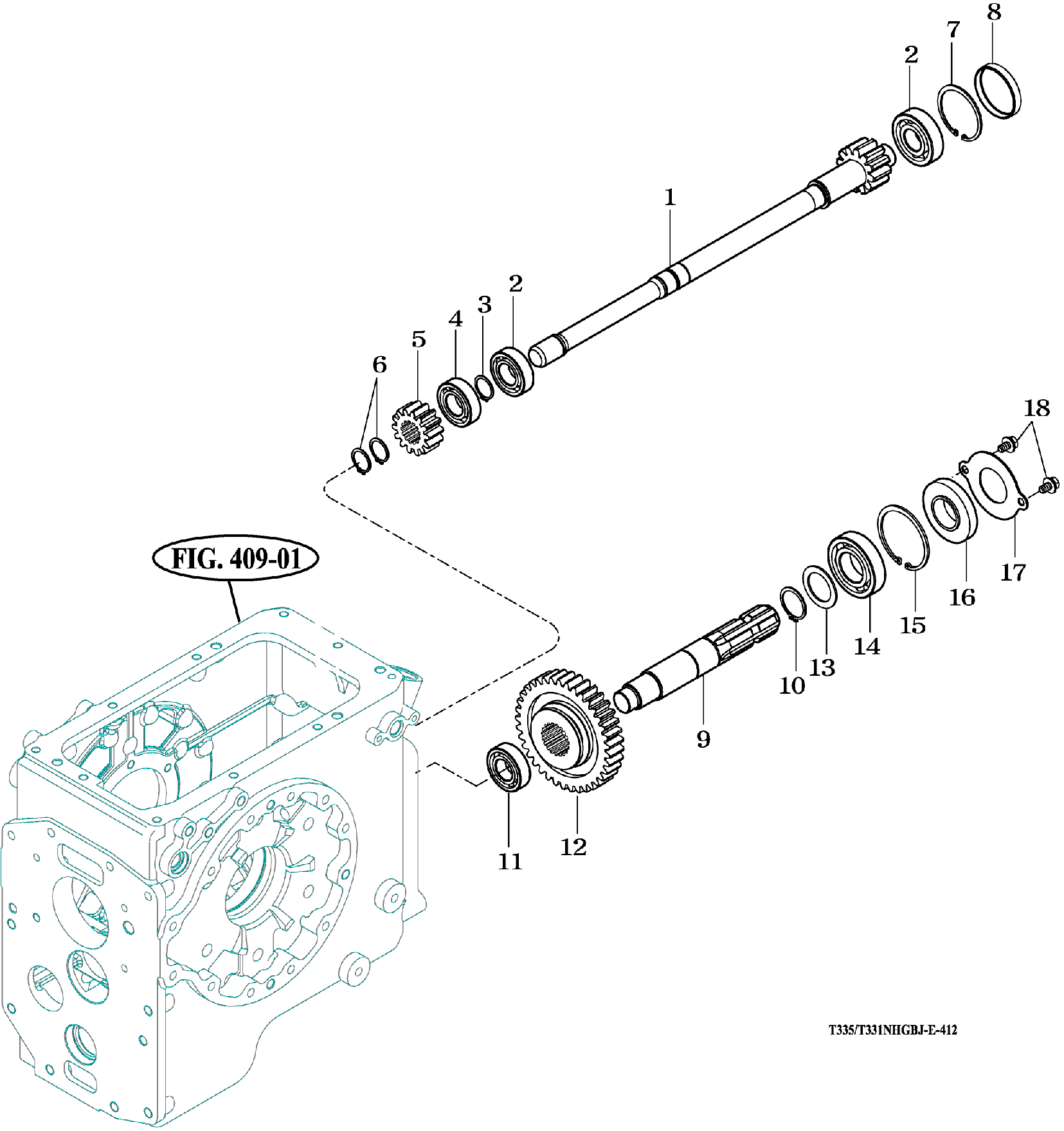 412 - REAR P.T.O SPEED GEARS