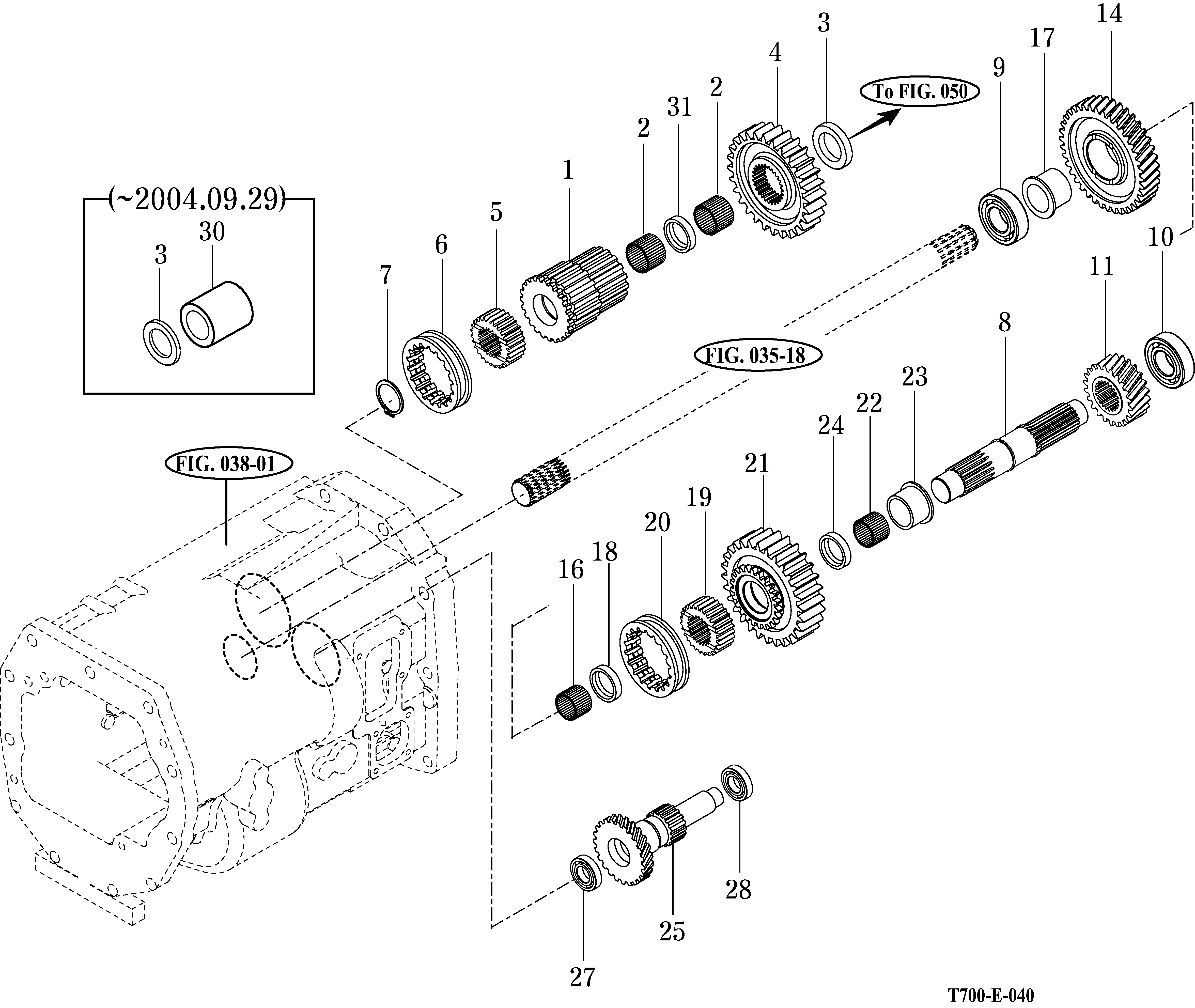 040 - TRANSMISSION REAR CASE