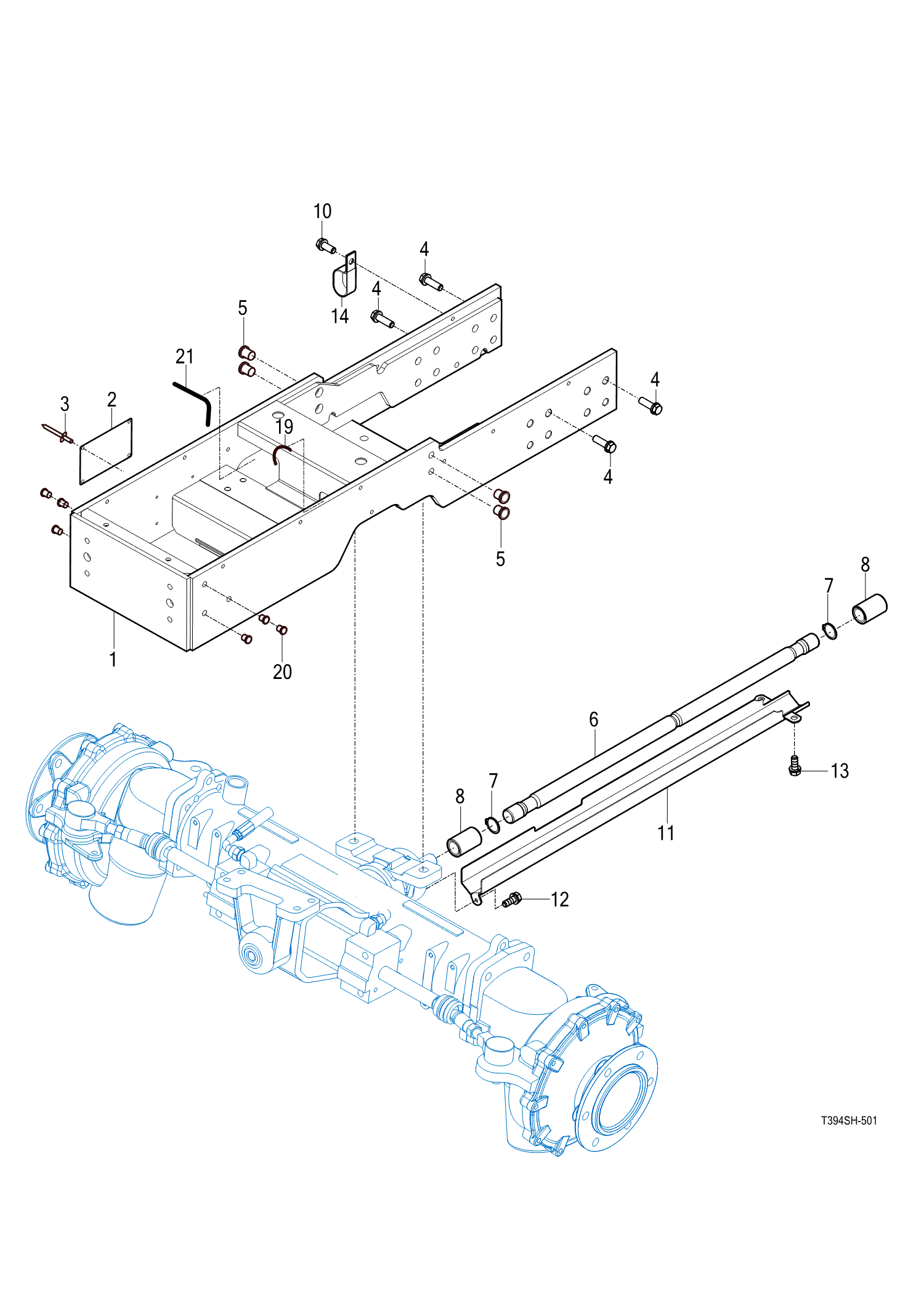 501 - FRONT AXLE BRACKET (2021-07-31 ~)