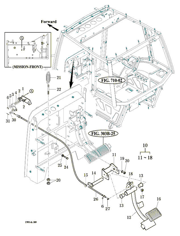 309 - SUB CLUTCH PEDAL