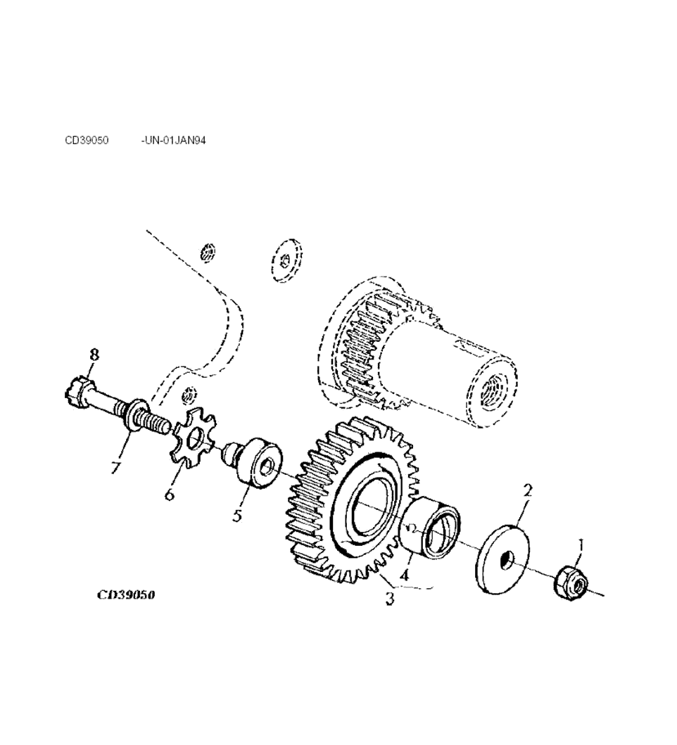E18 - LOWER IDLE SPUR GEAR