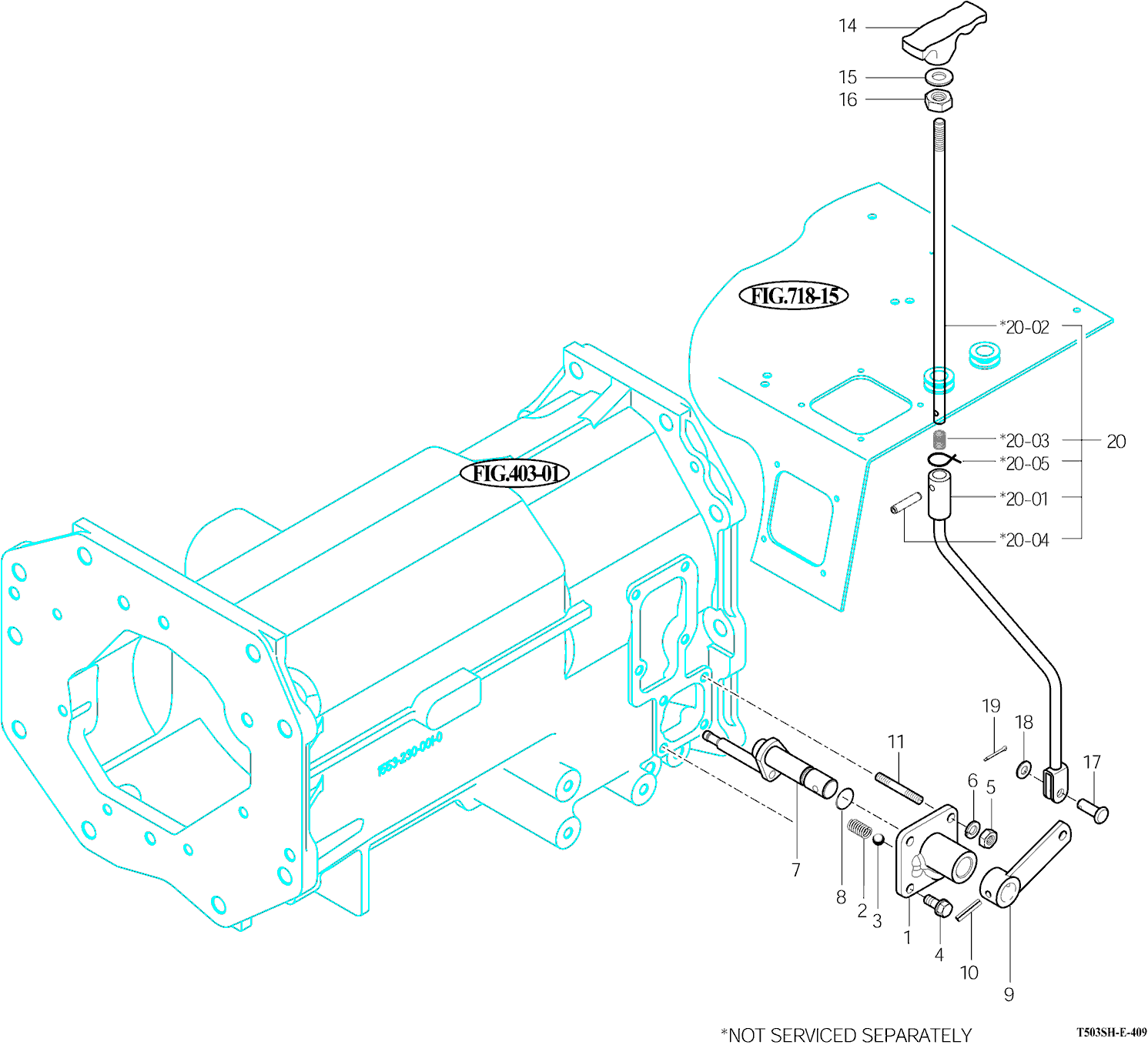 409 - 4WD CHANGE LEVER