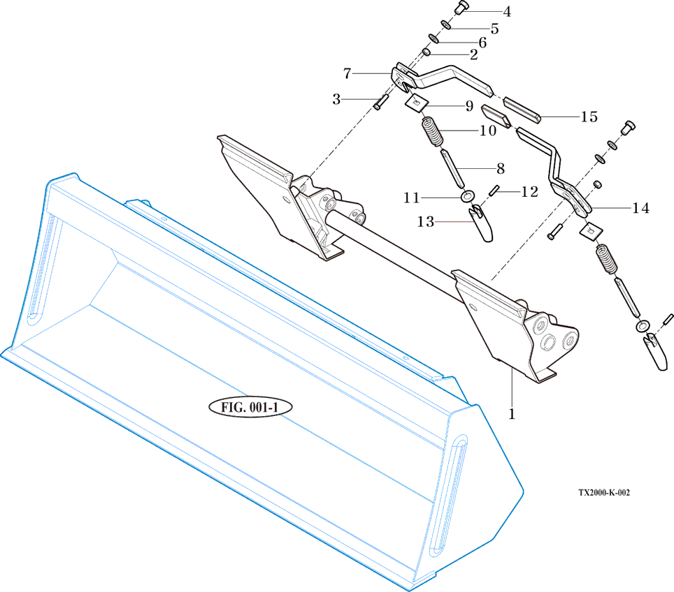 002-1 - QUICK ATTACHMENT ASS'Y(BOBCAT TYPE) (2021-05-01 ~)