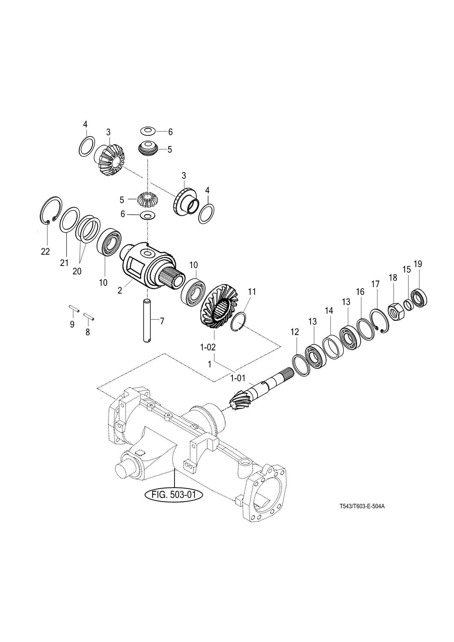 504 - FRONT DIFFERENTIAL GEAR