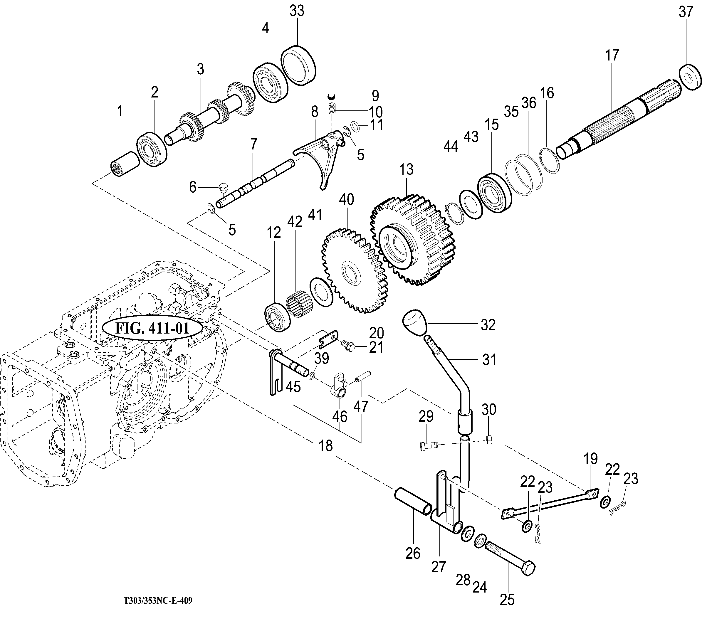 409 - P.T.O CHANGE GEARS