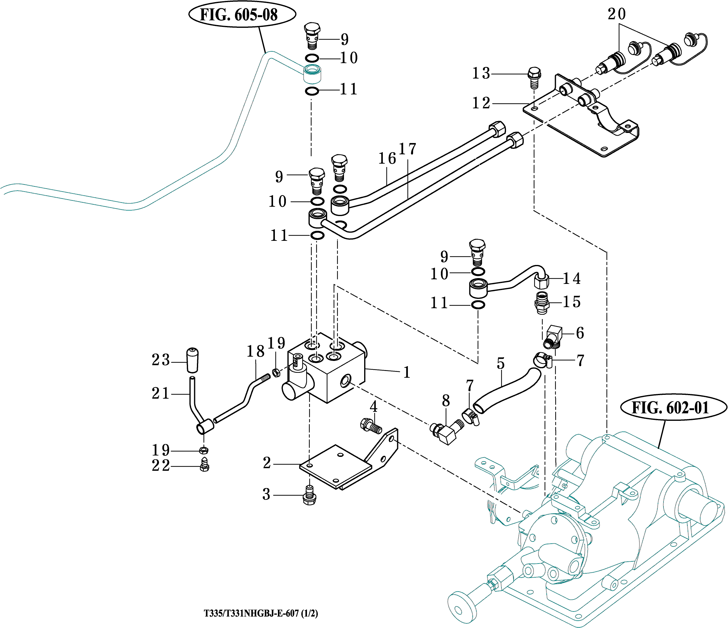 607 - EXTERIOR HYD. VALVE