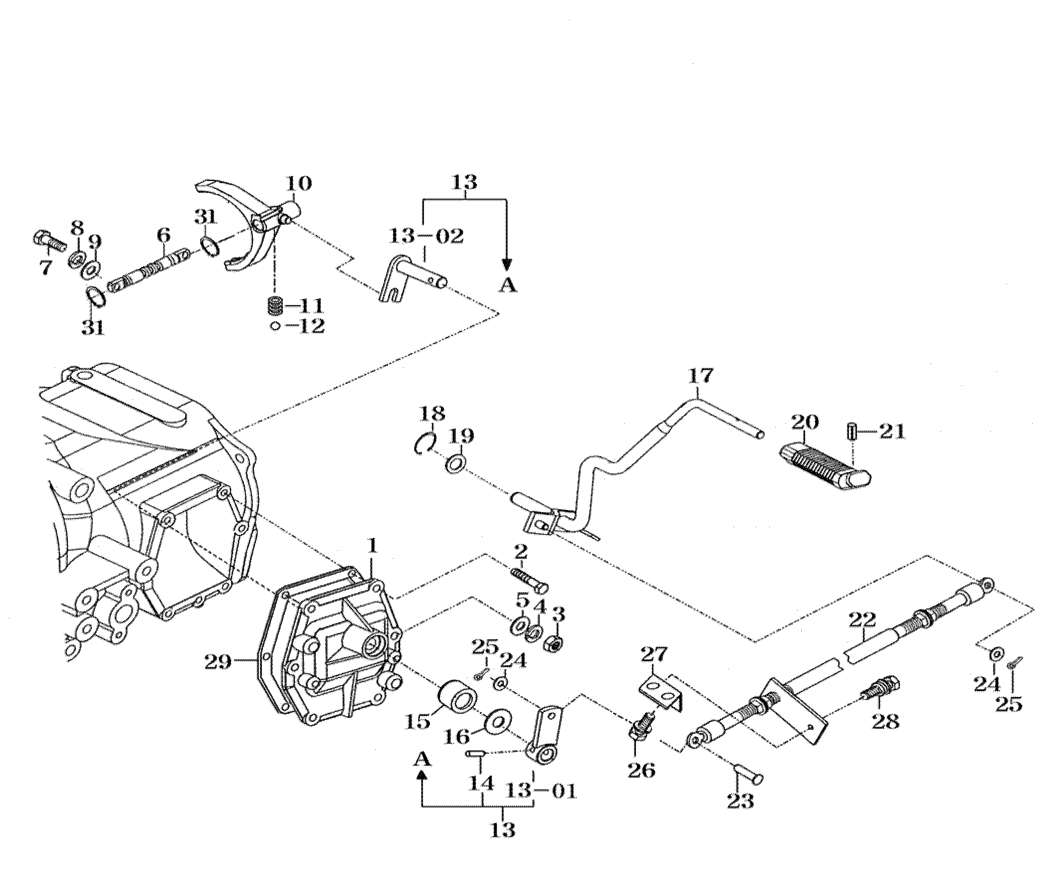 038 - REVERSE CHANGE LEVER