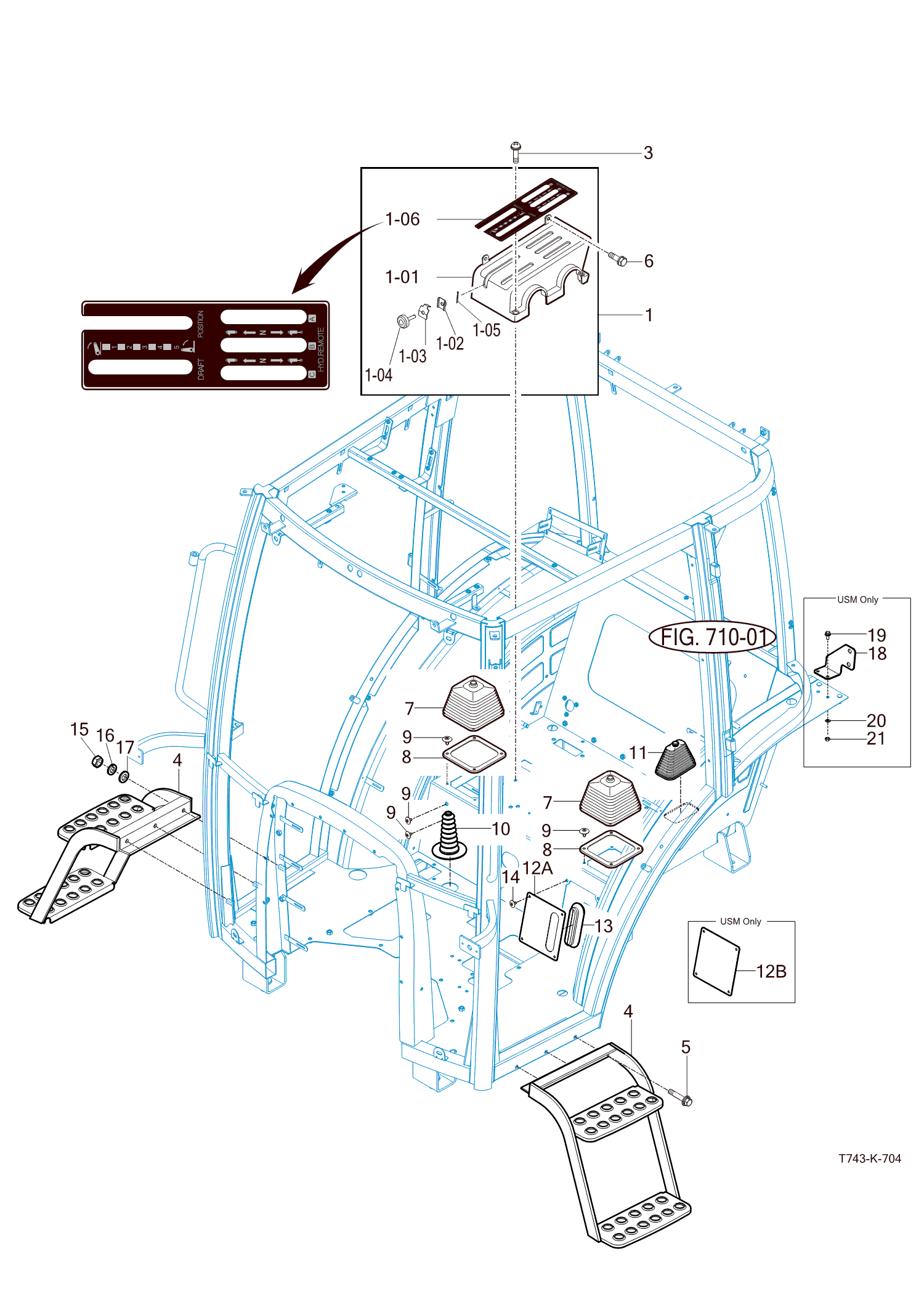 704 - LEVER COVER & STEP