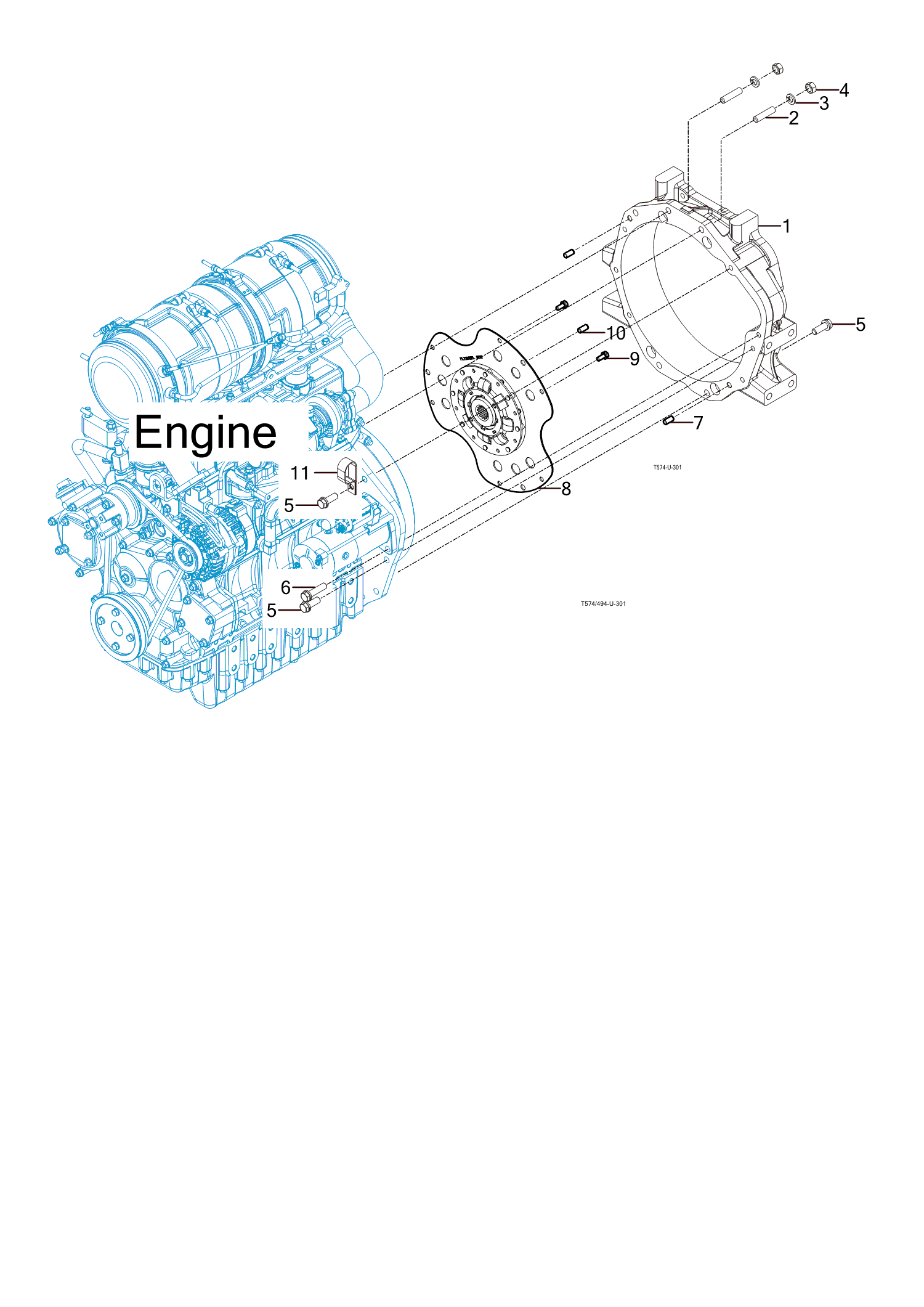 301 - FLYWHEEL HOUSING 301 - FLYWHEEL HOUSING