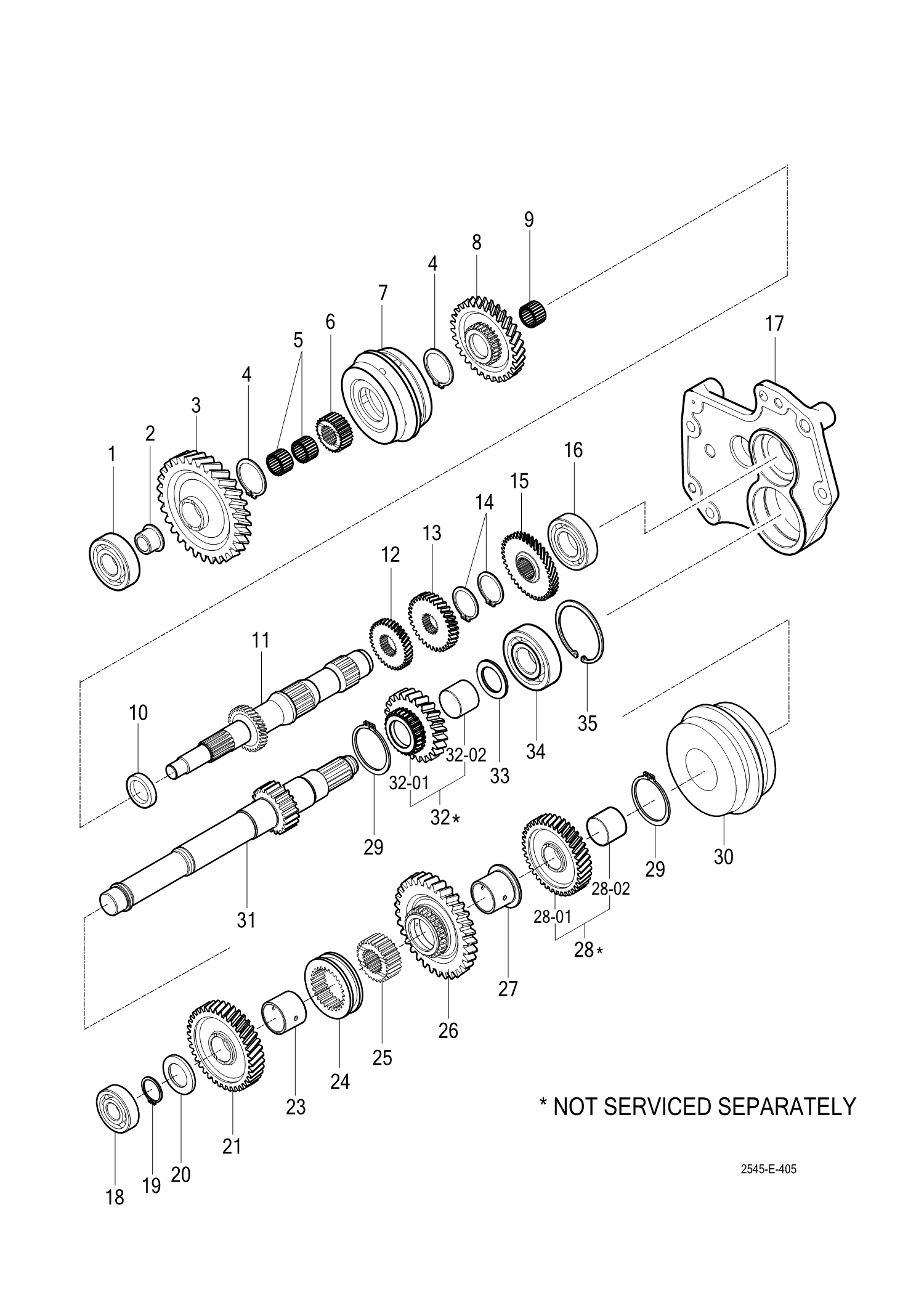 405 - MAIN CHANGE GEARS & REVERSE GEARS