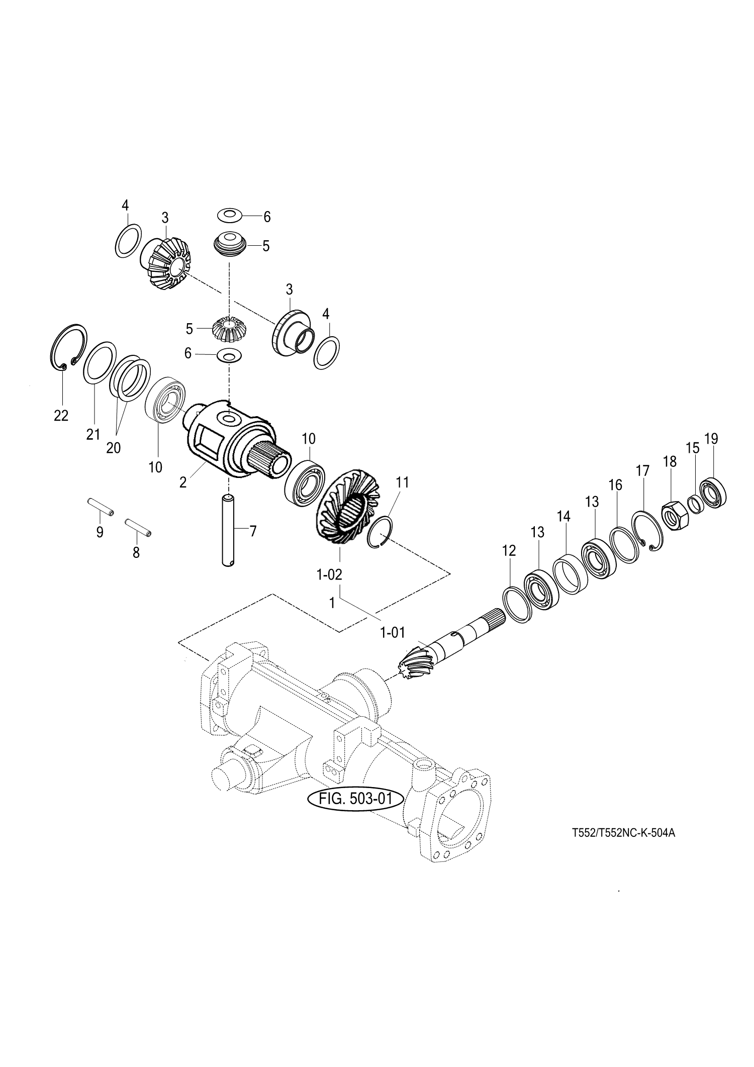 504 - FRONT DIFFERENTIAL GEAR